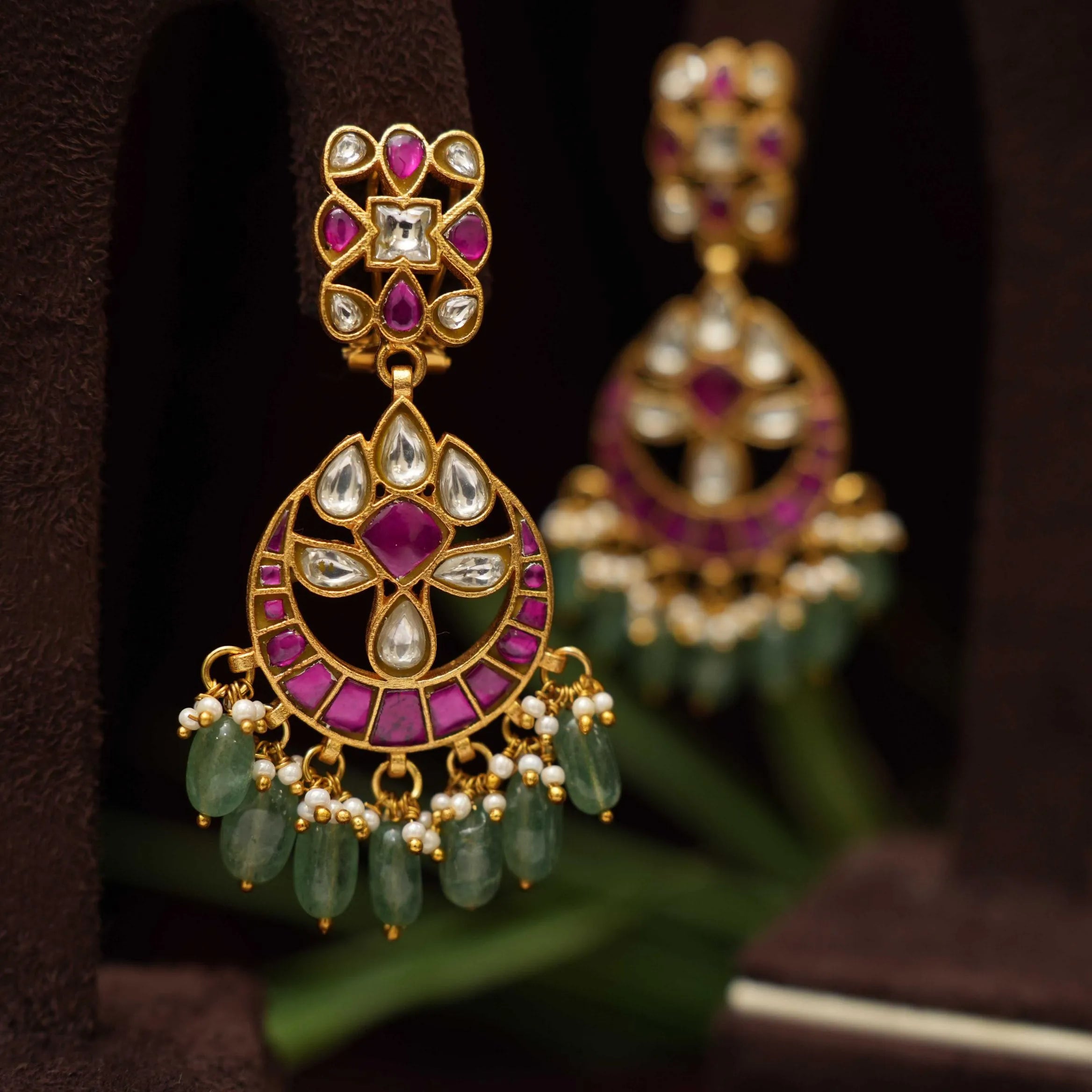 Rajivi Polki Chandbali Earrings - Rimli Boutique