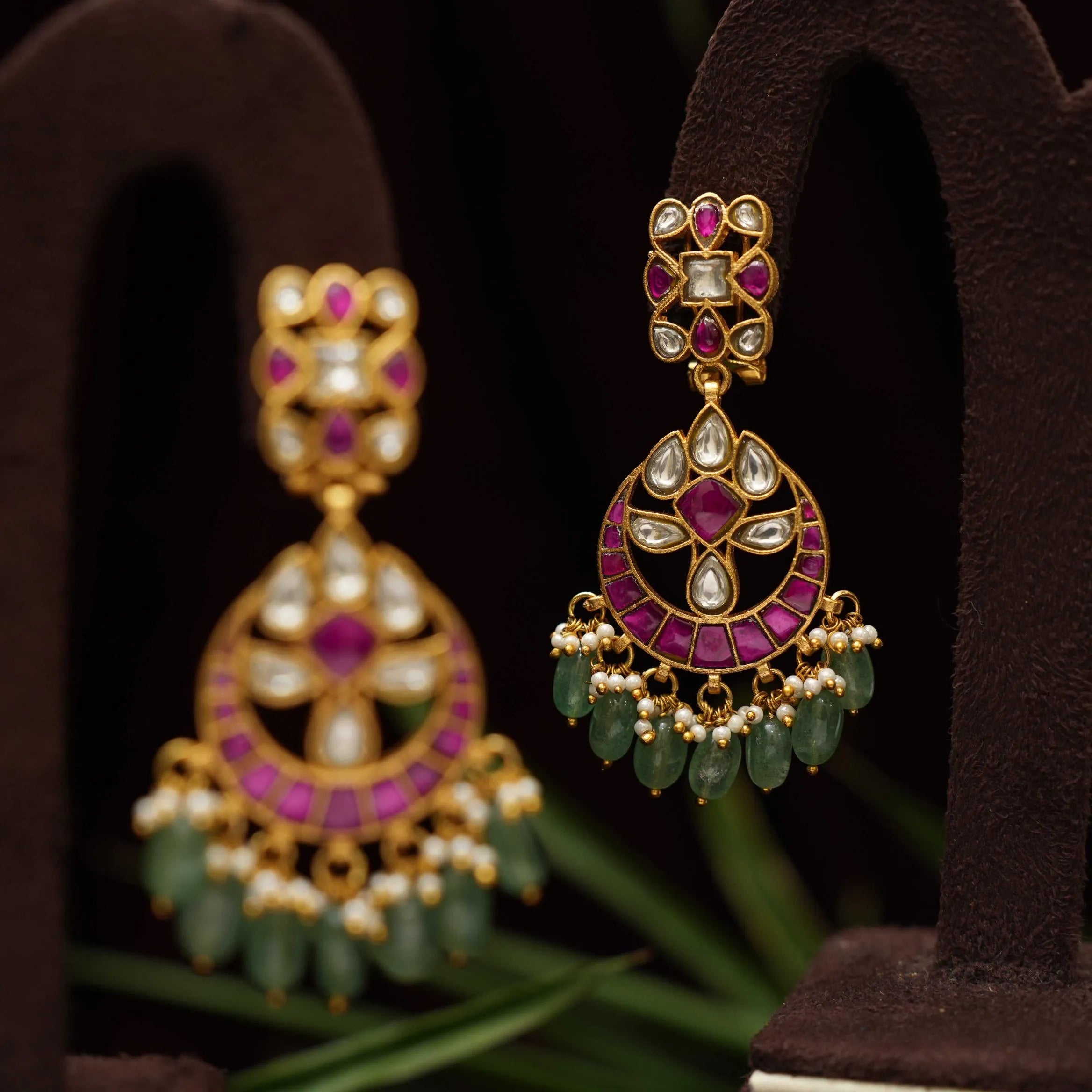 Rajivi Polki Chandbali Earrings - Rimli Boutique