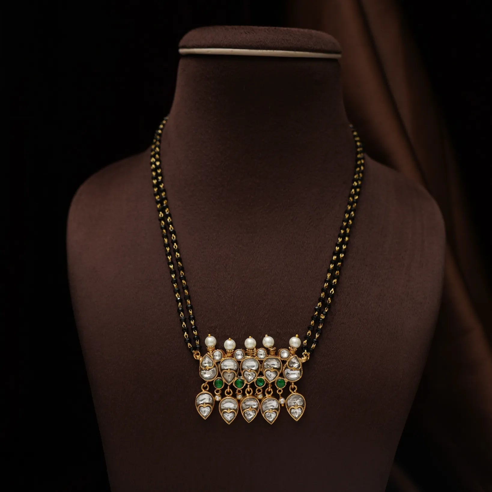 Rakasa Antique Beaded Necklace - Green