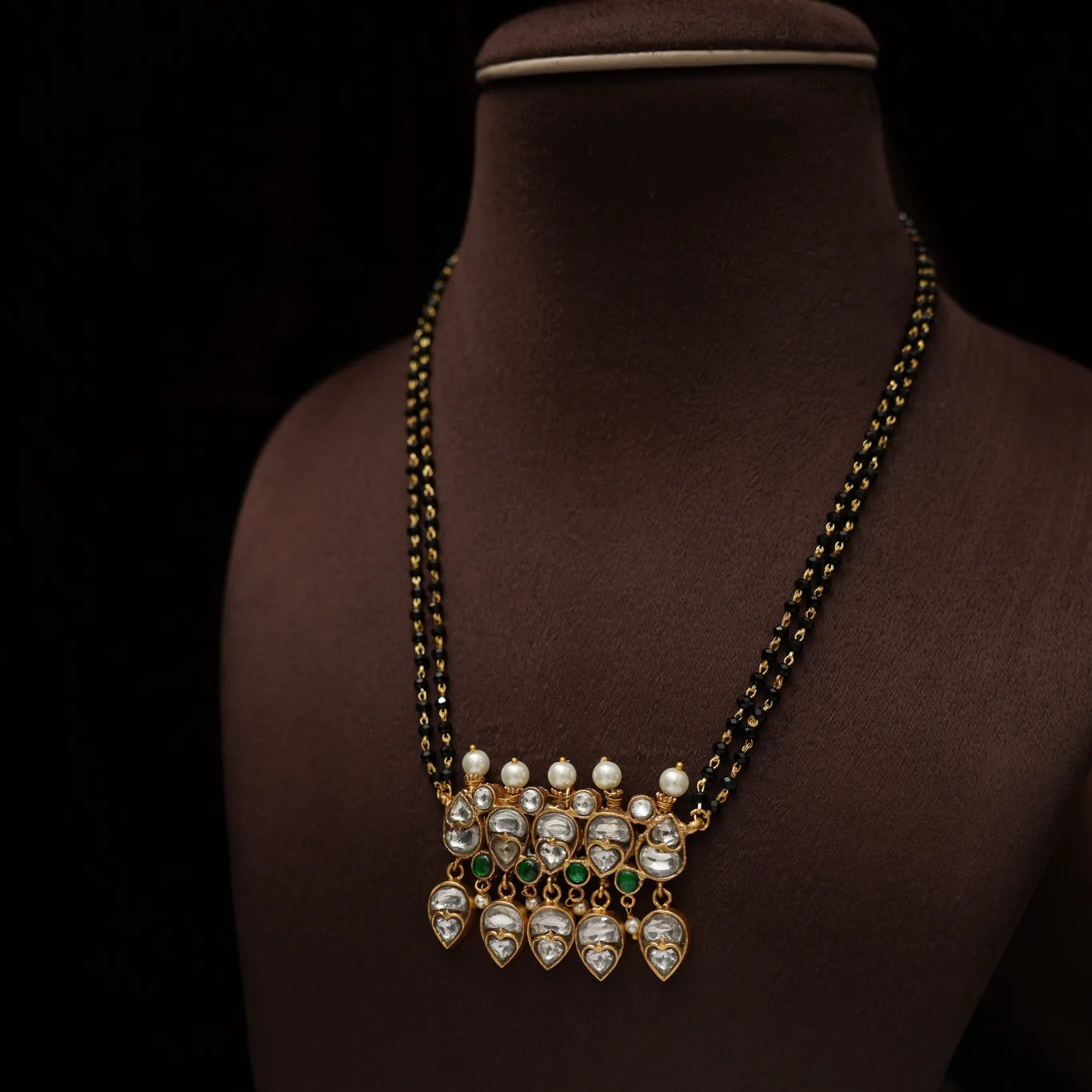 Rakasa Antique Beaded Necklace - Green