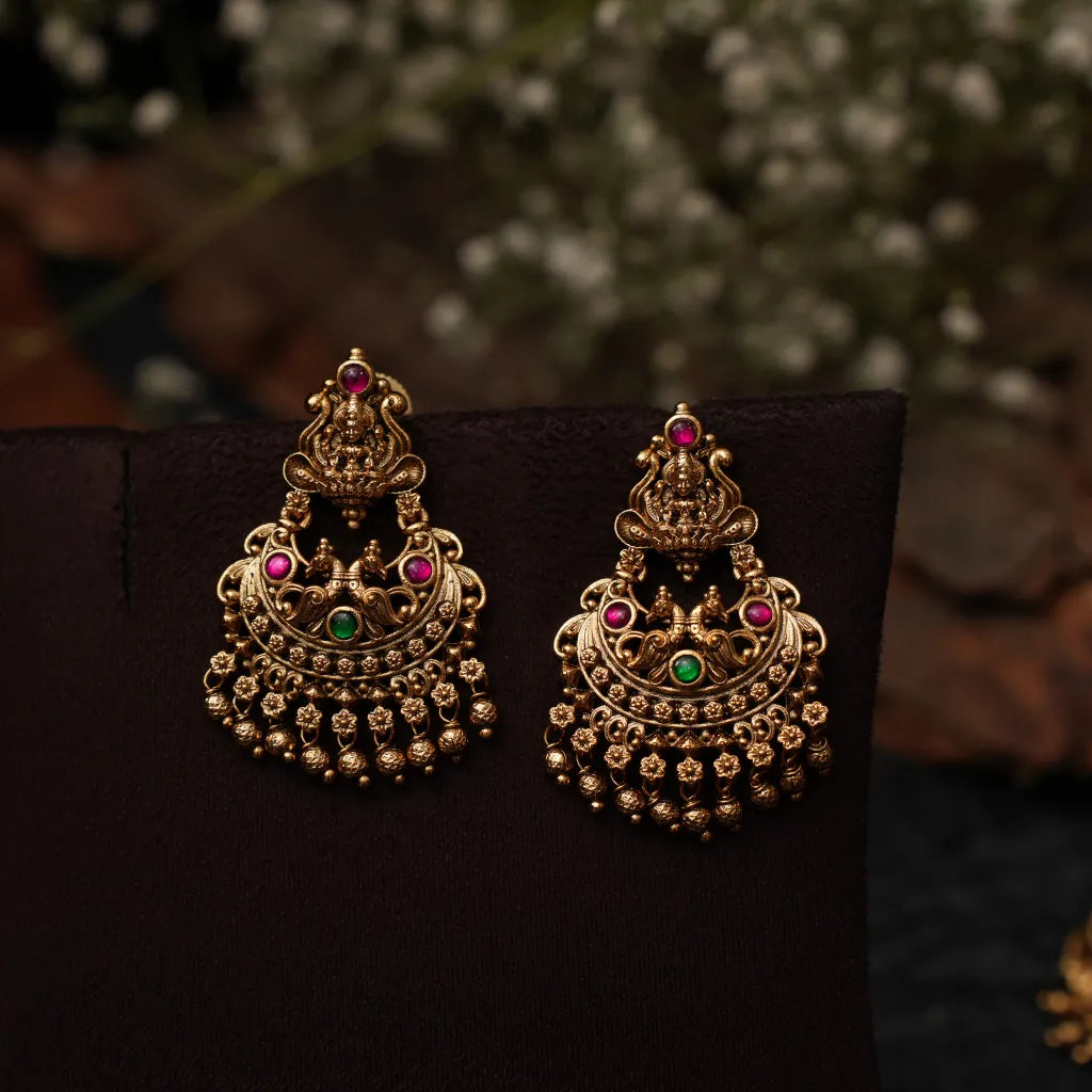 Rami Antique Chandbali Earrings