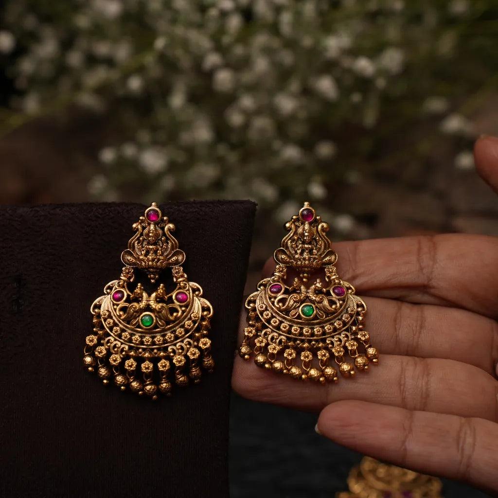 Rami Antique Chandbali Earrings