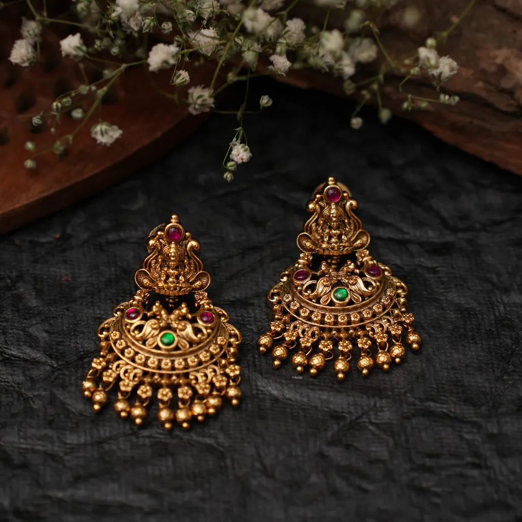 Rami Antique Chandbali Earrings