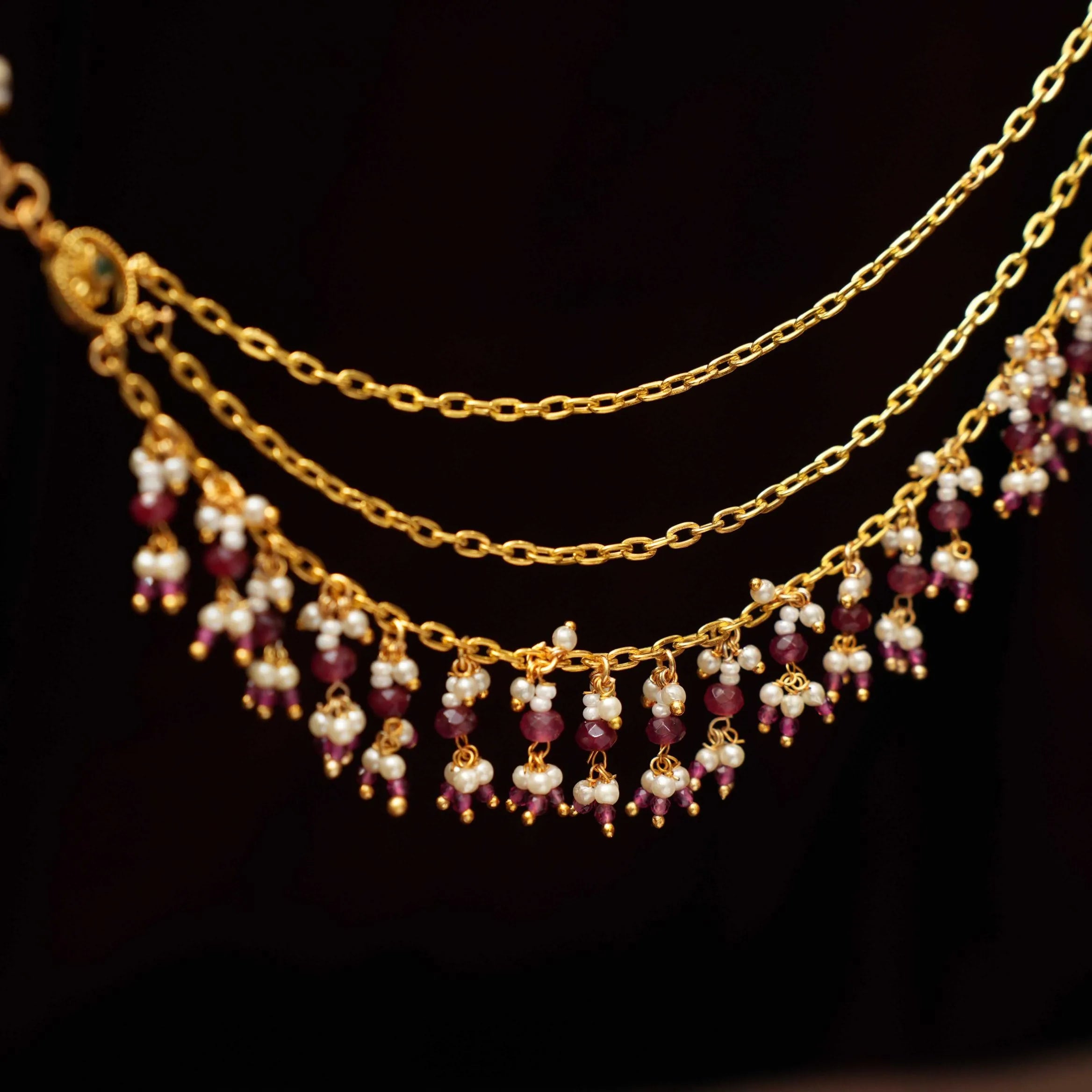 Ranchi Polki Ear Chain