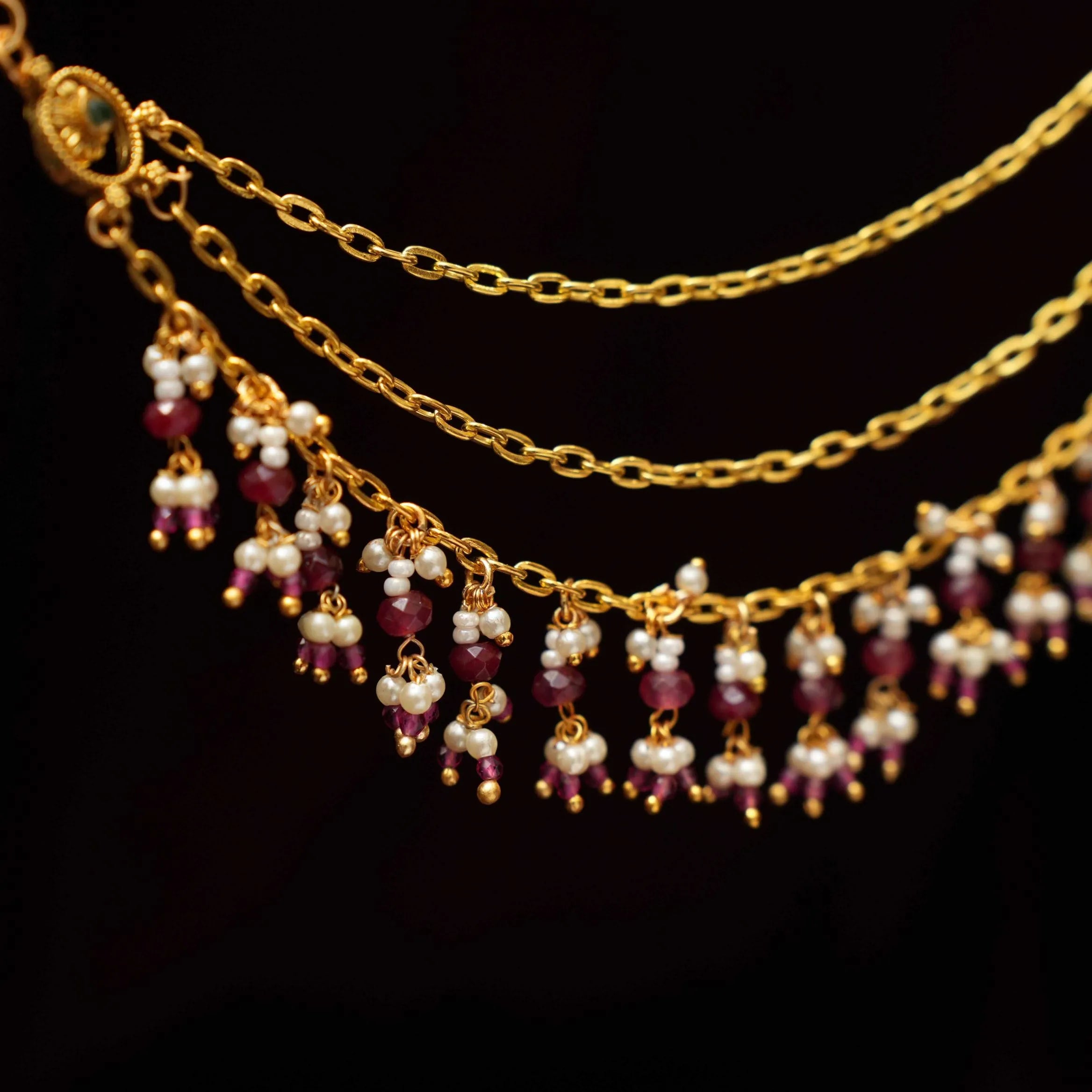 Ranchi Polki Ear Chain