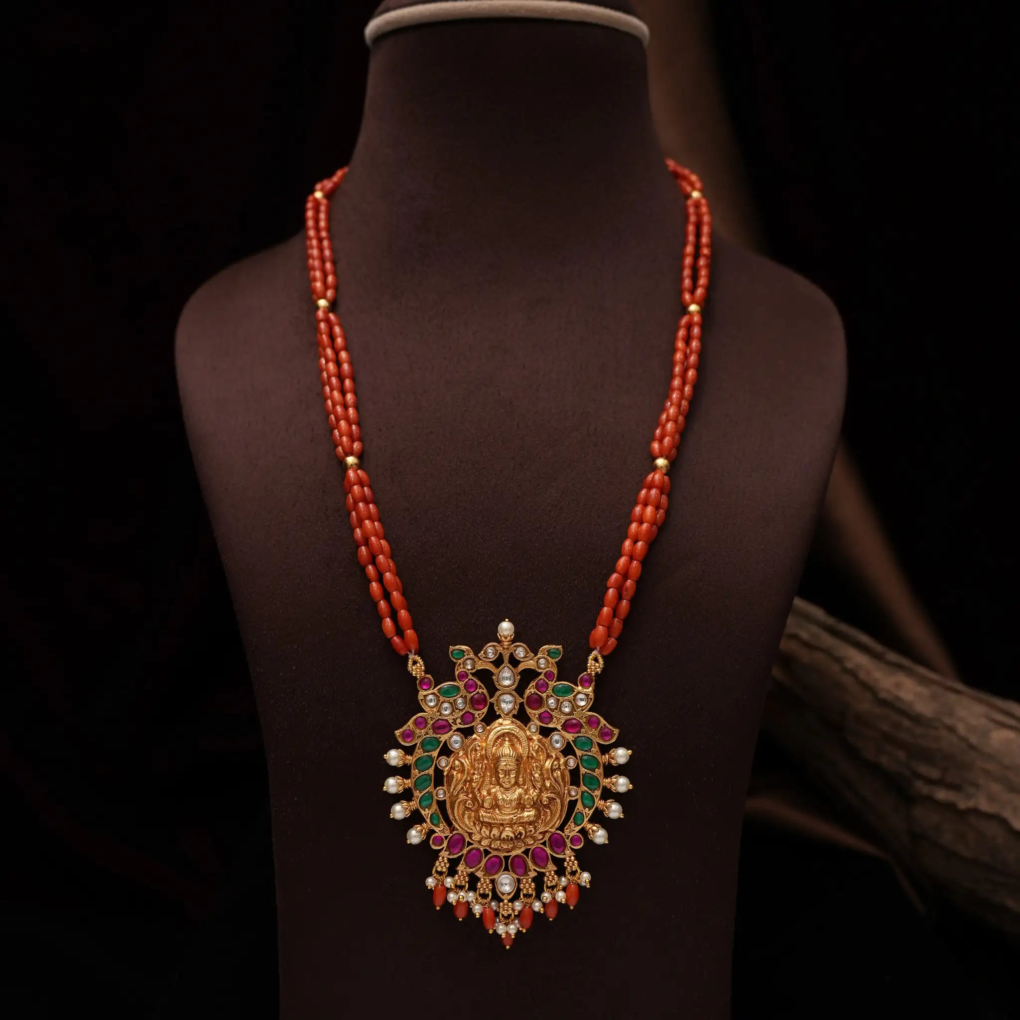 Ranjana Beaded Coral Necklace