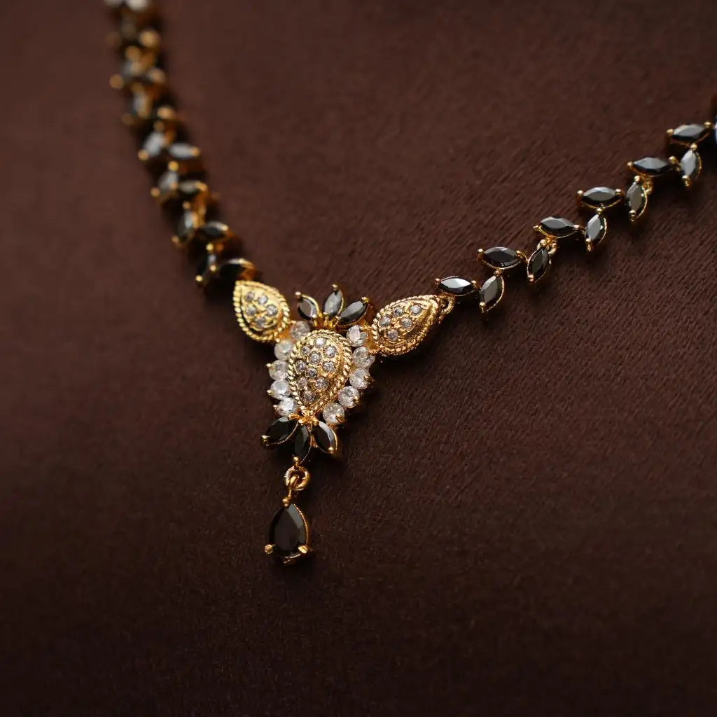 Ranjana Zircon Black Necklace