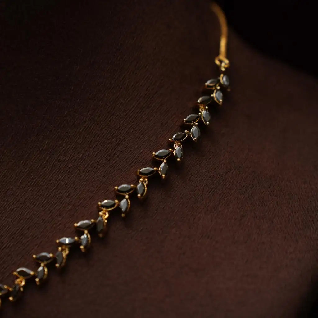 Ranjana Zircon Black Necklace