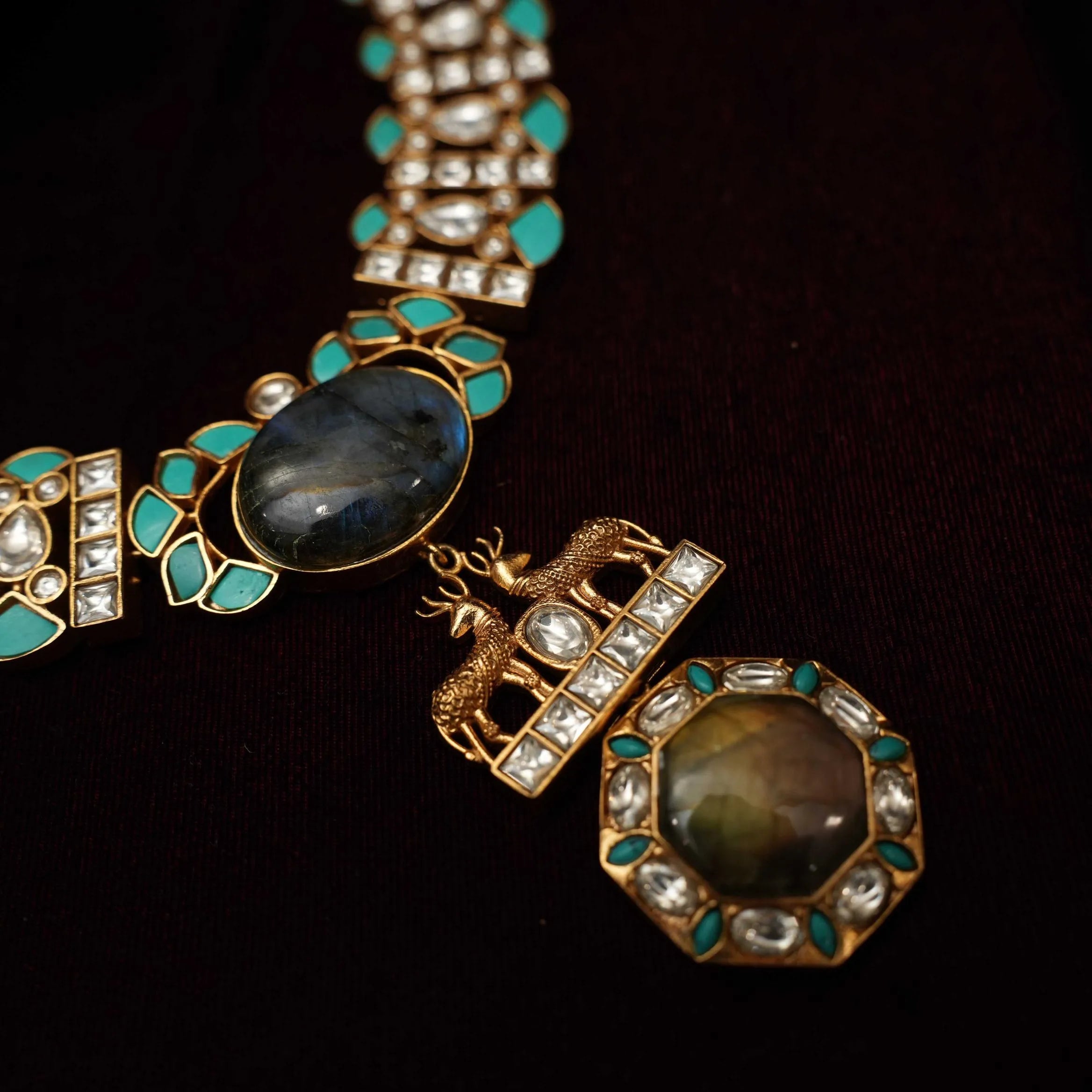 Ravy Victorian Necklace - Turquoise - Rimli Boutique