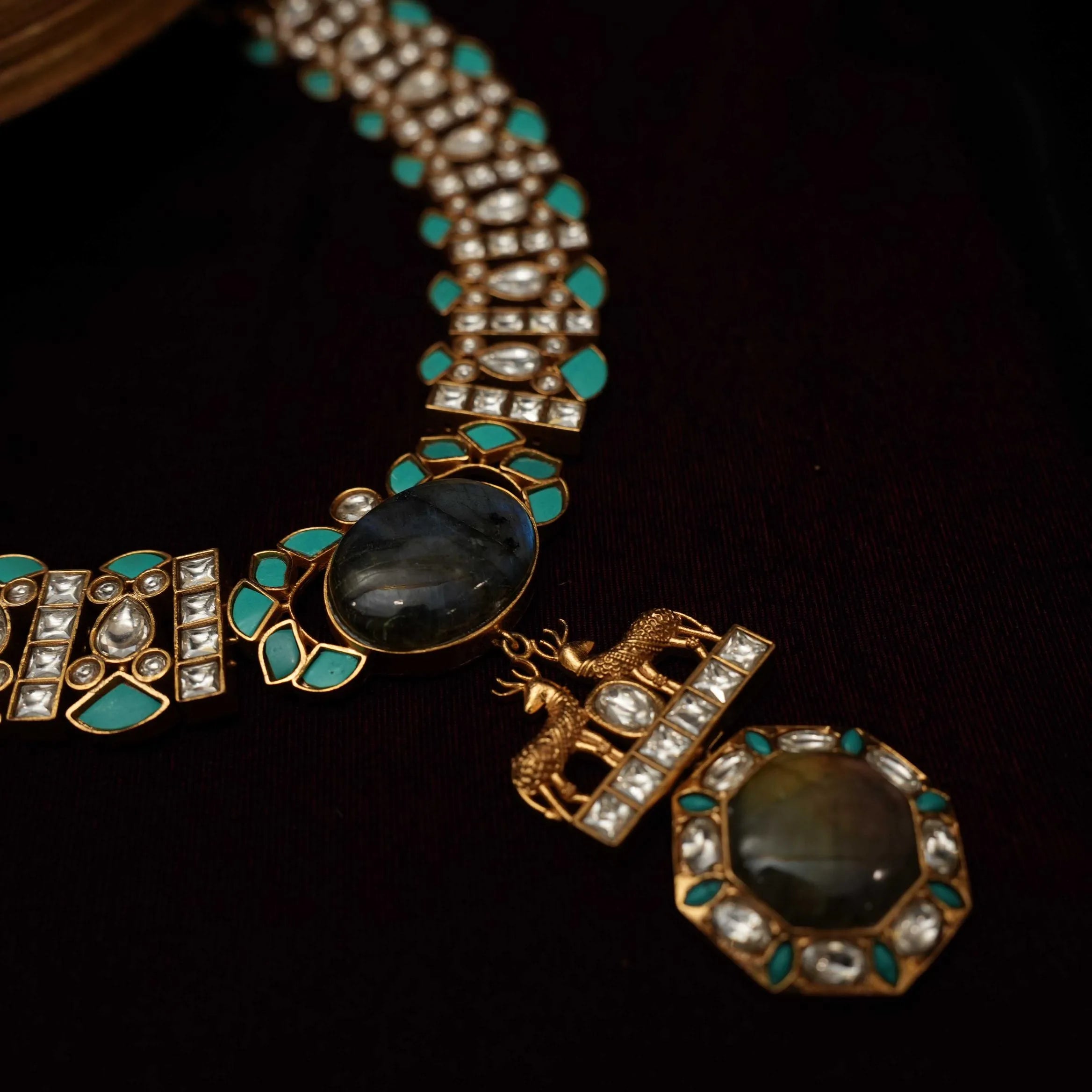 Ravy Victorian Necklace - Turquoise - Rimli Boutique