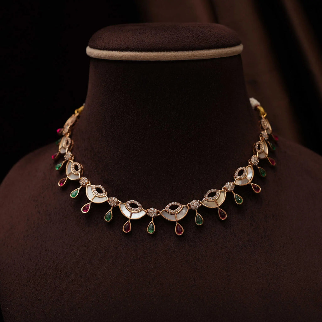 Reeja Polki Necklace - Multicolor