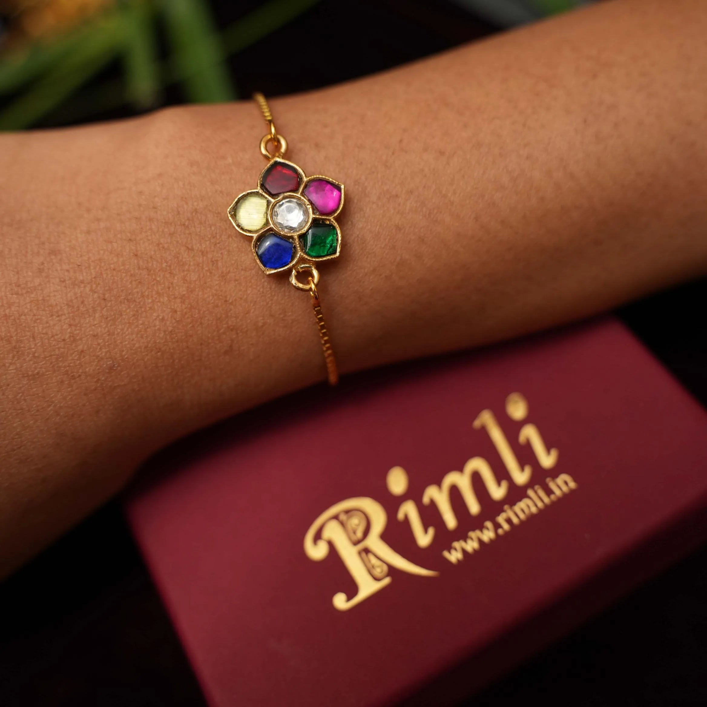 Reha Silver Bracelet - Multicolor - Rimli Boutique