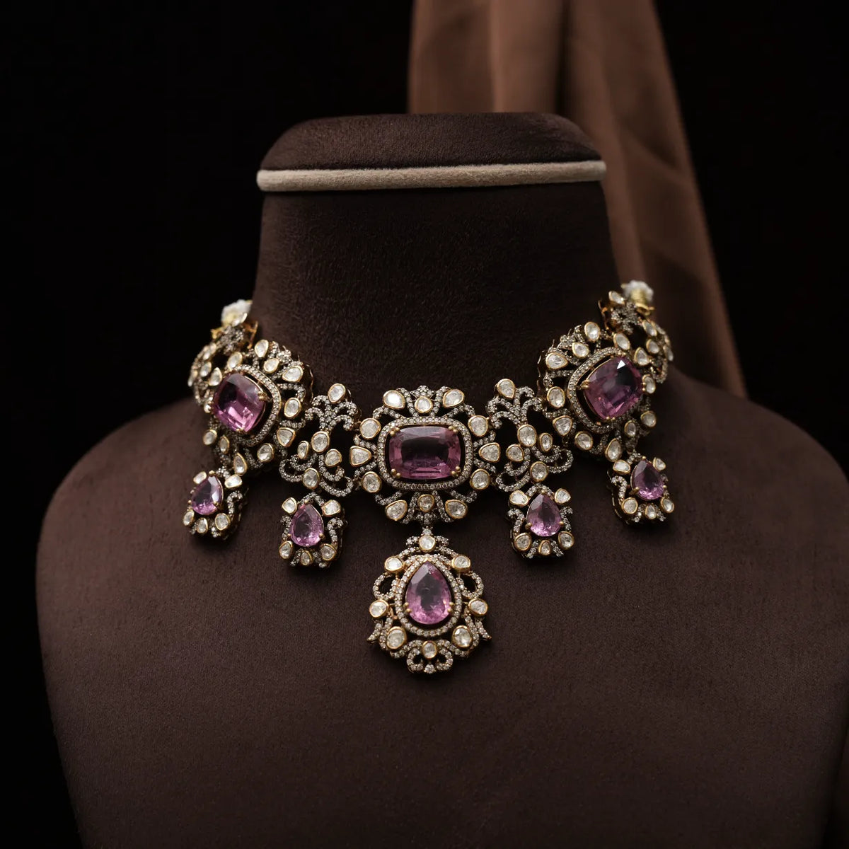 Riaanvi Silver Moissantie Choker
