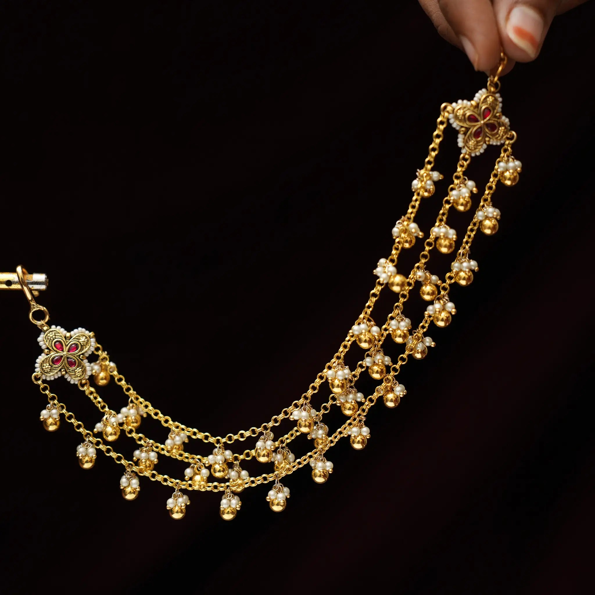 Ridhi Polki Ear Chain