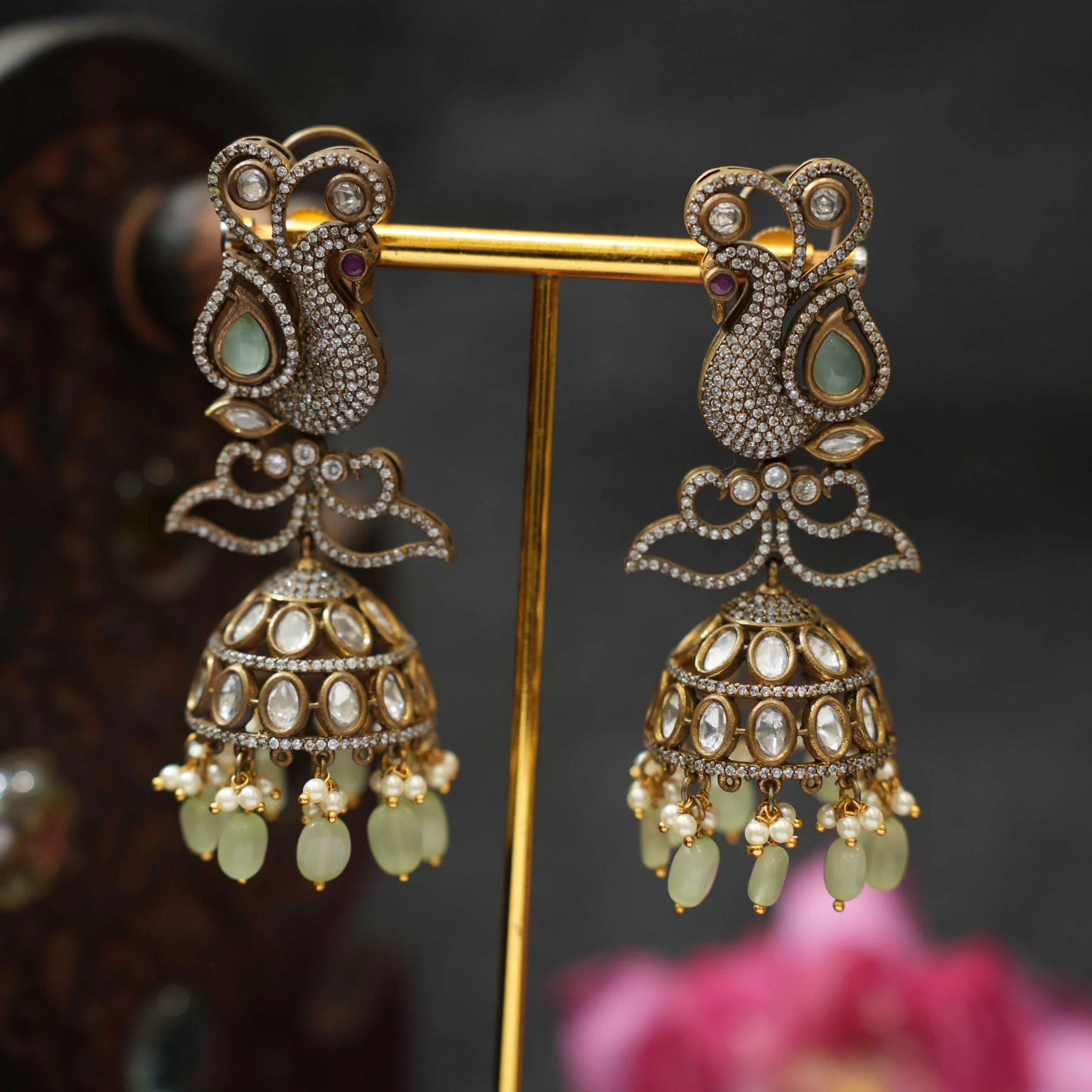 Ridhvi Victorian Kundan Jhumka