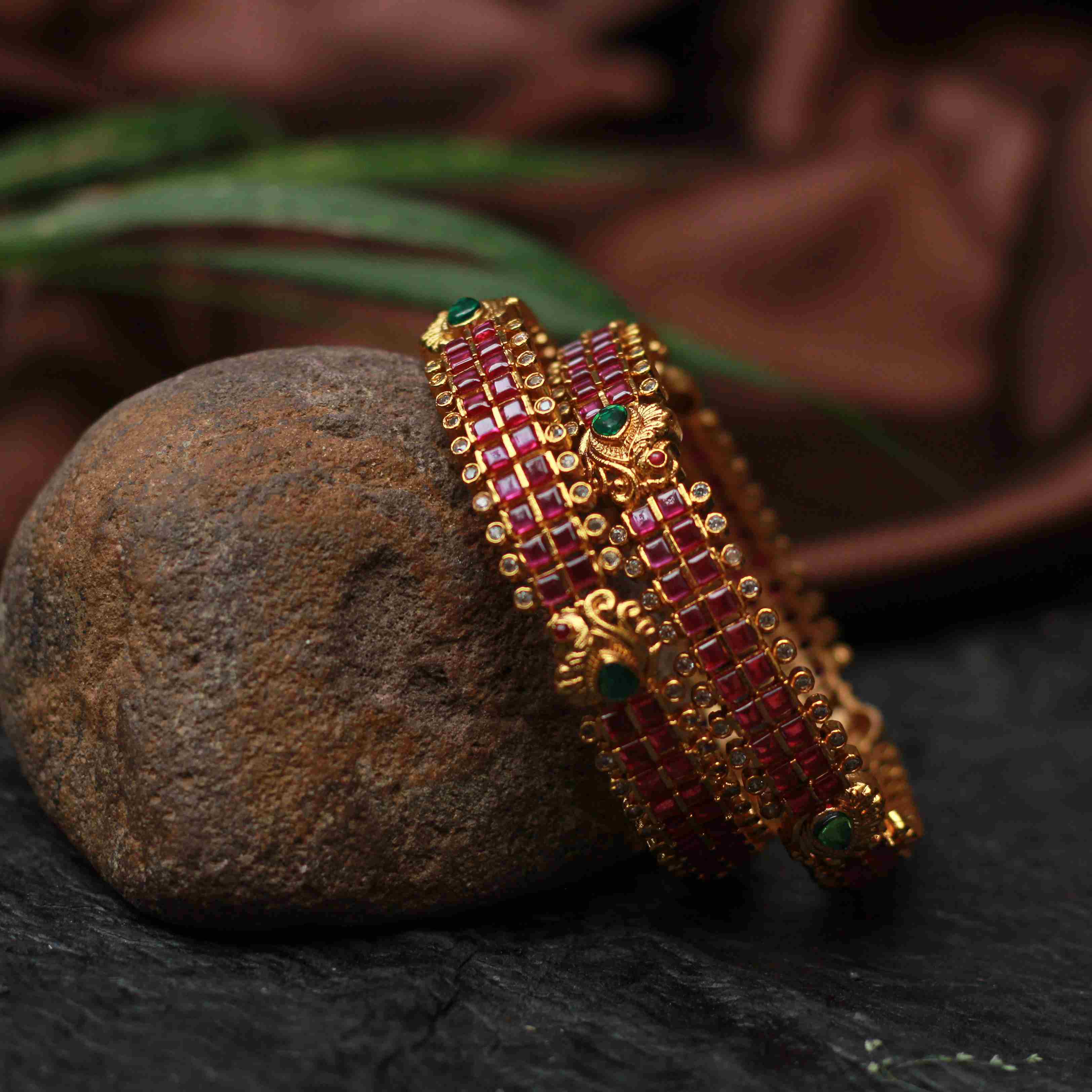 Ridvi Traditional Bangles - Red