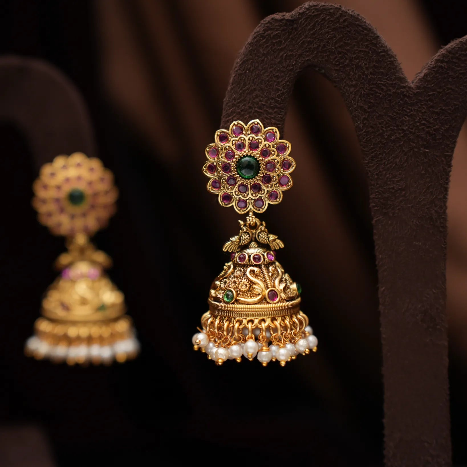Rihania Antique Jhumka Earrings
