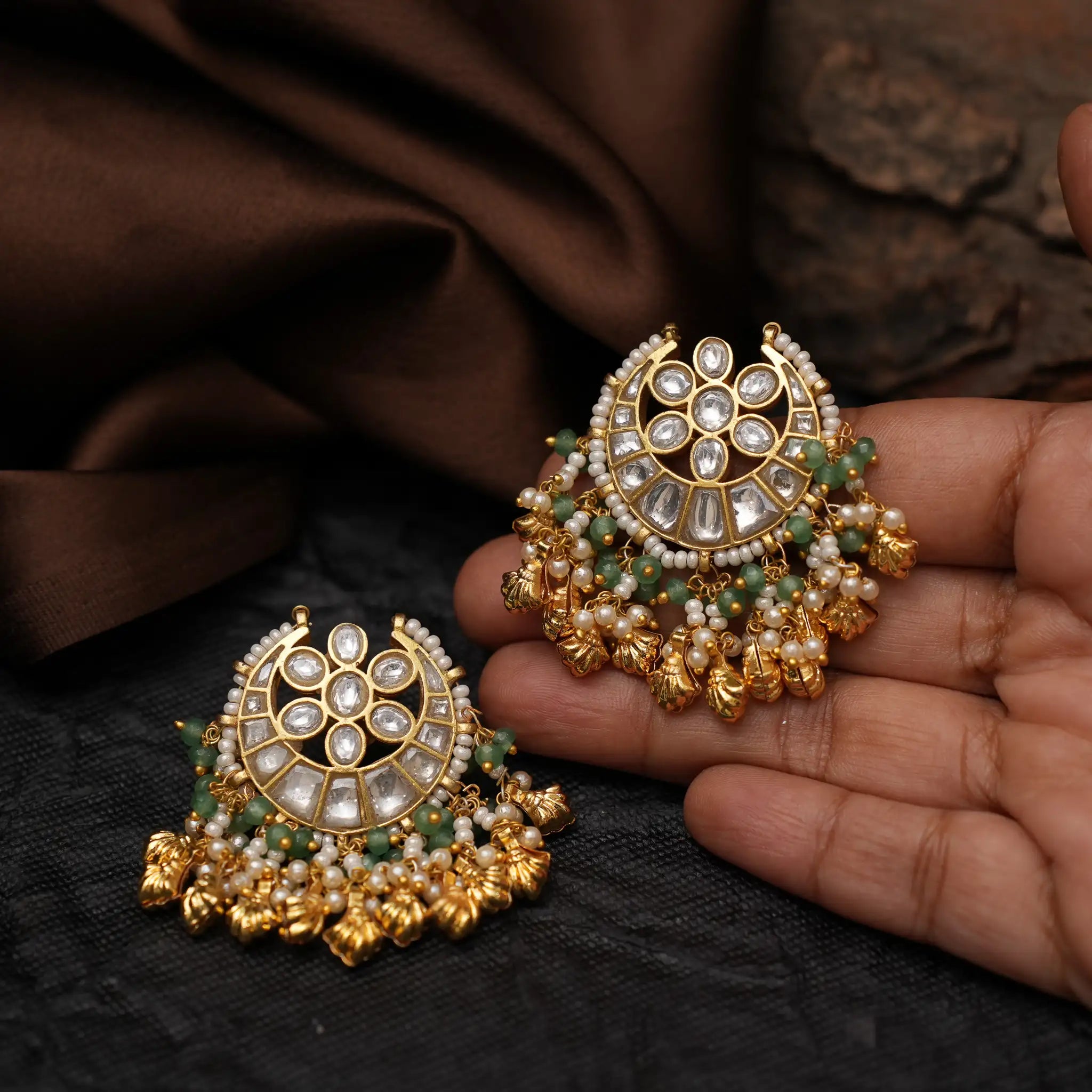 Ritika Polki Chand Ear Stud