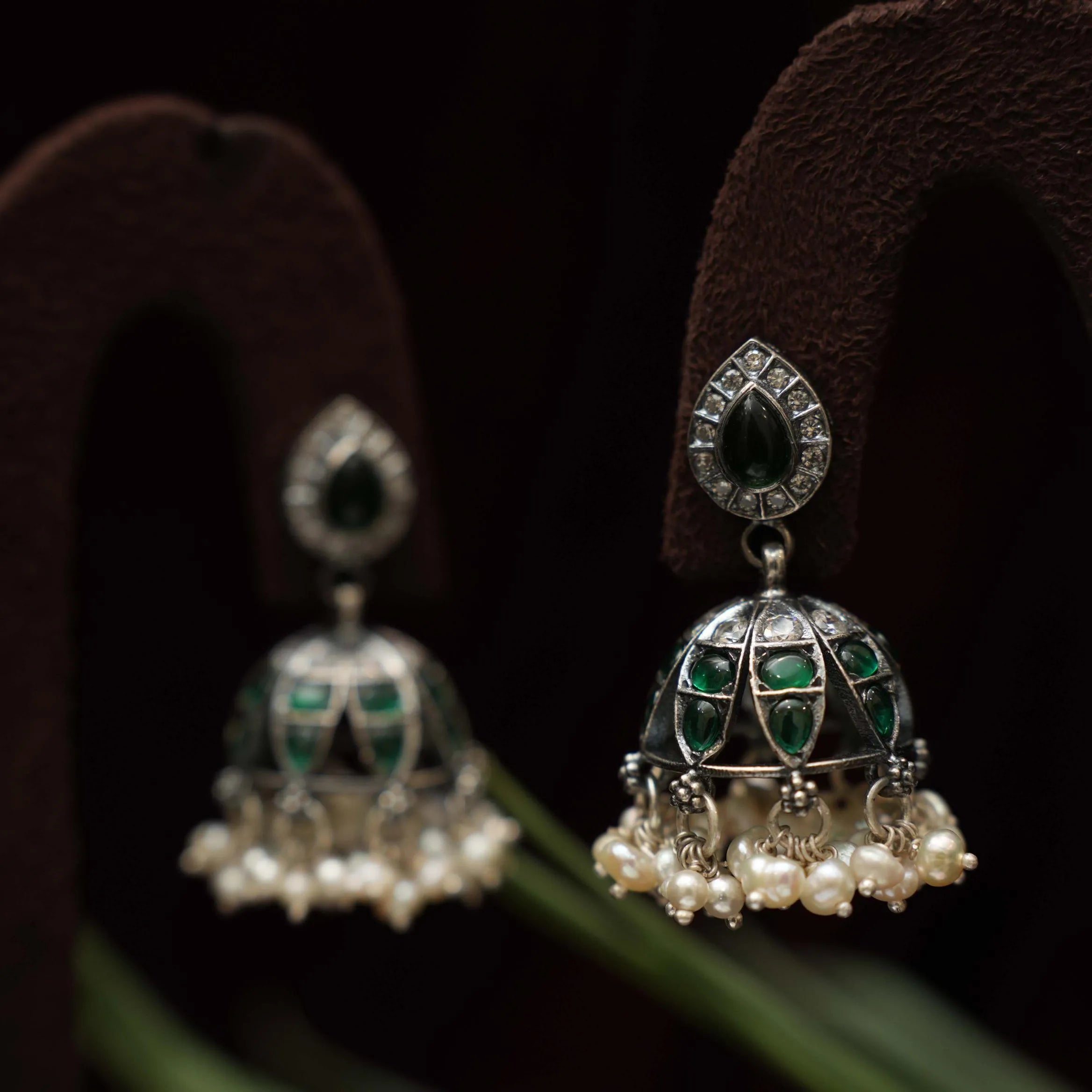 Ritvika Silver Jhumka Earrings - Rimli Boutique