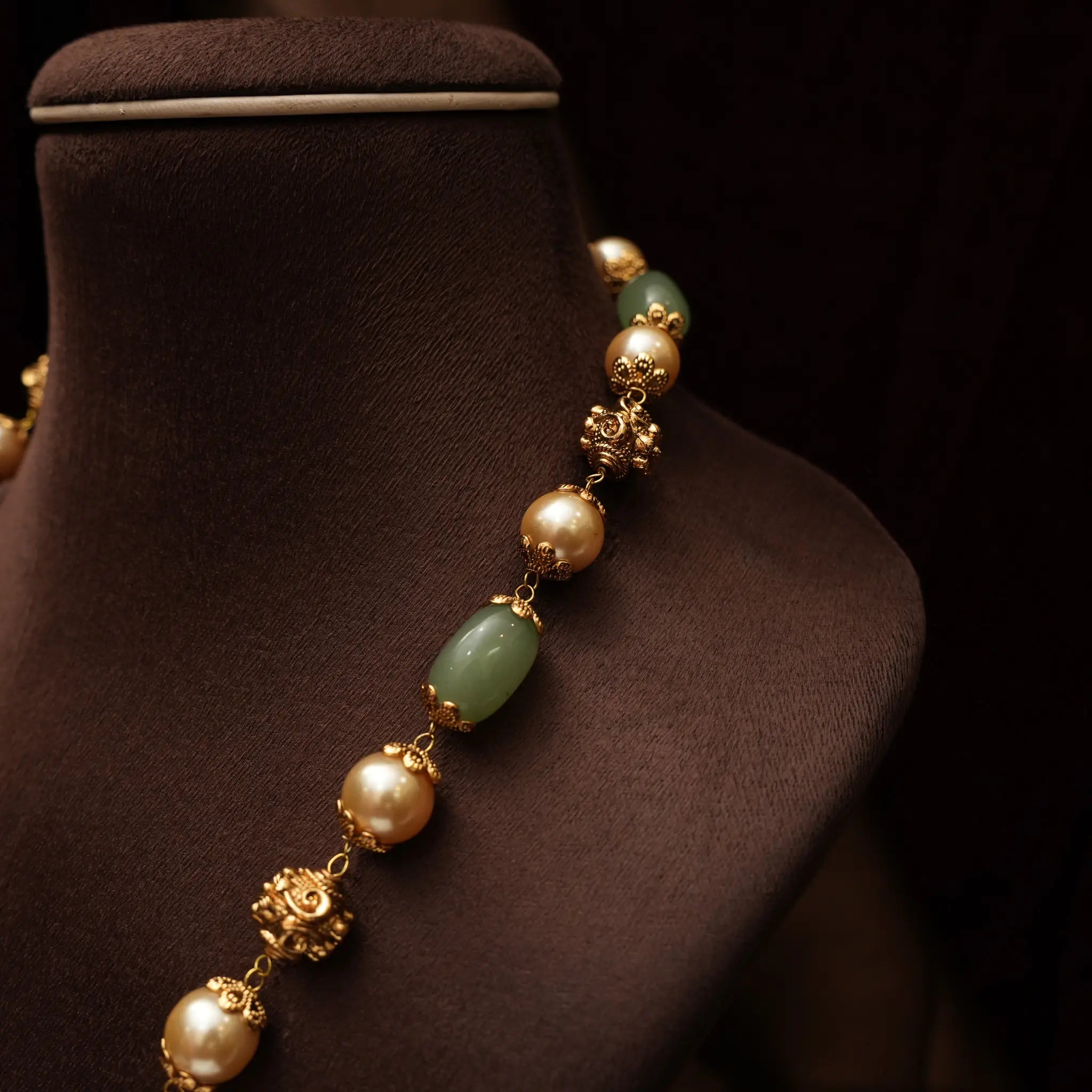 Riva Beaded Polki Necklace