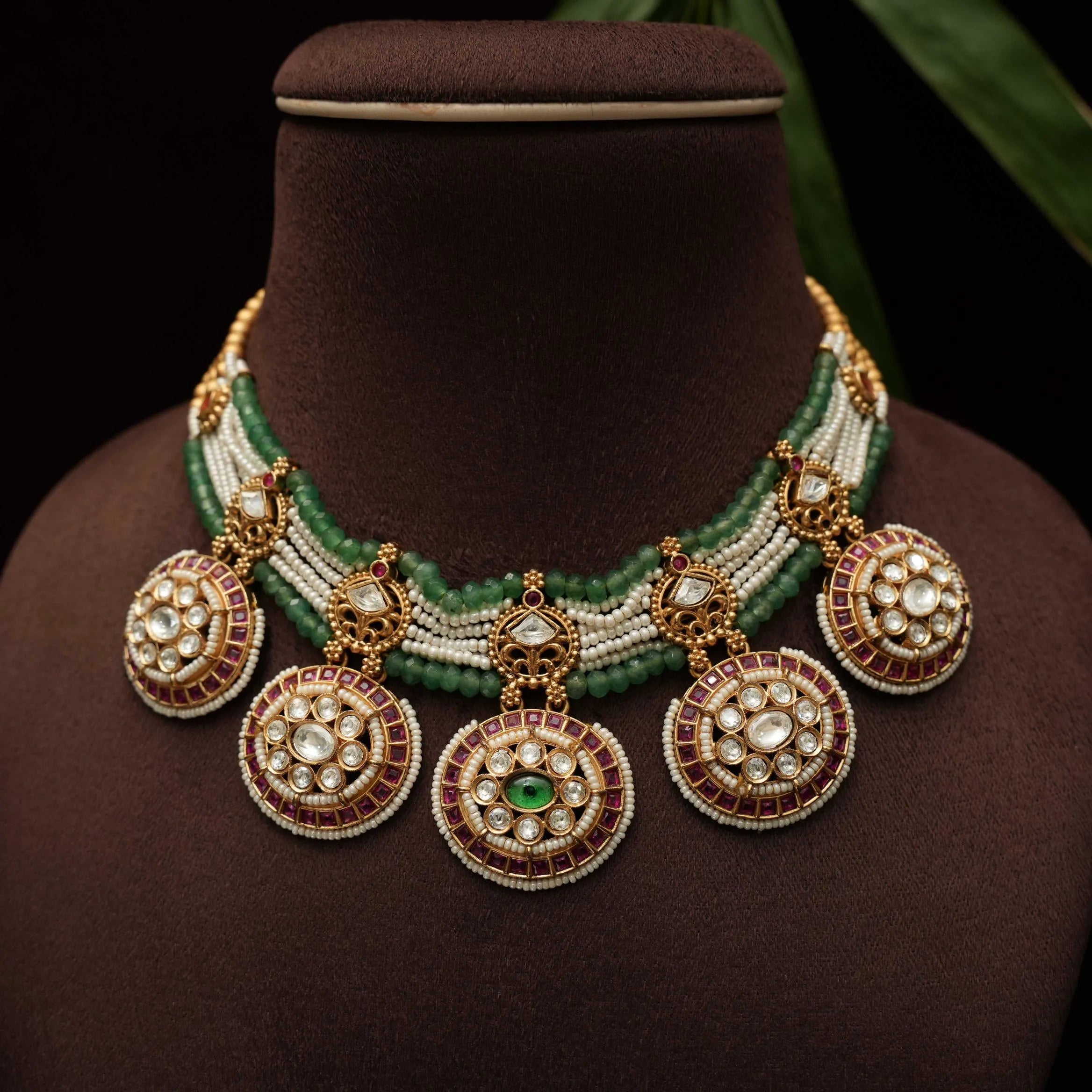 Roopa Pearl Polki Necklace