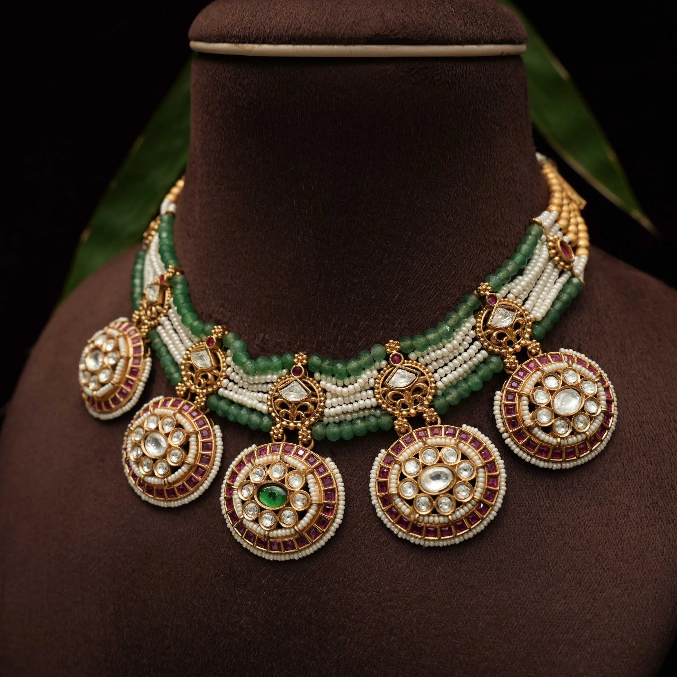 Roopa Pearl Polki Necklace