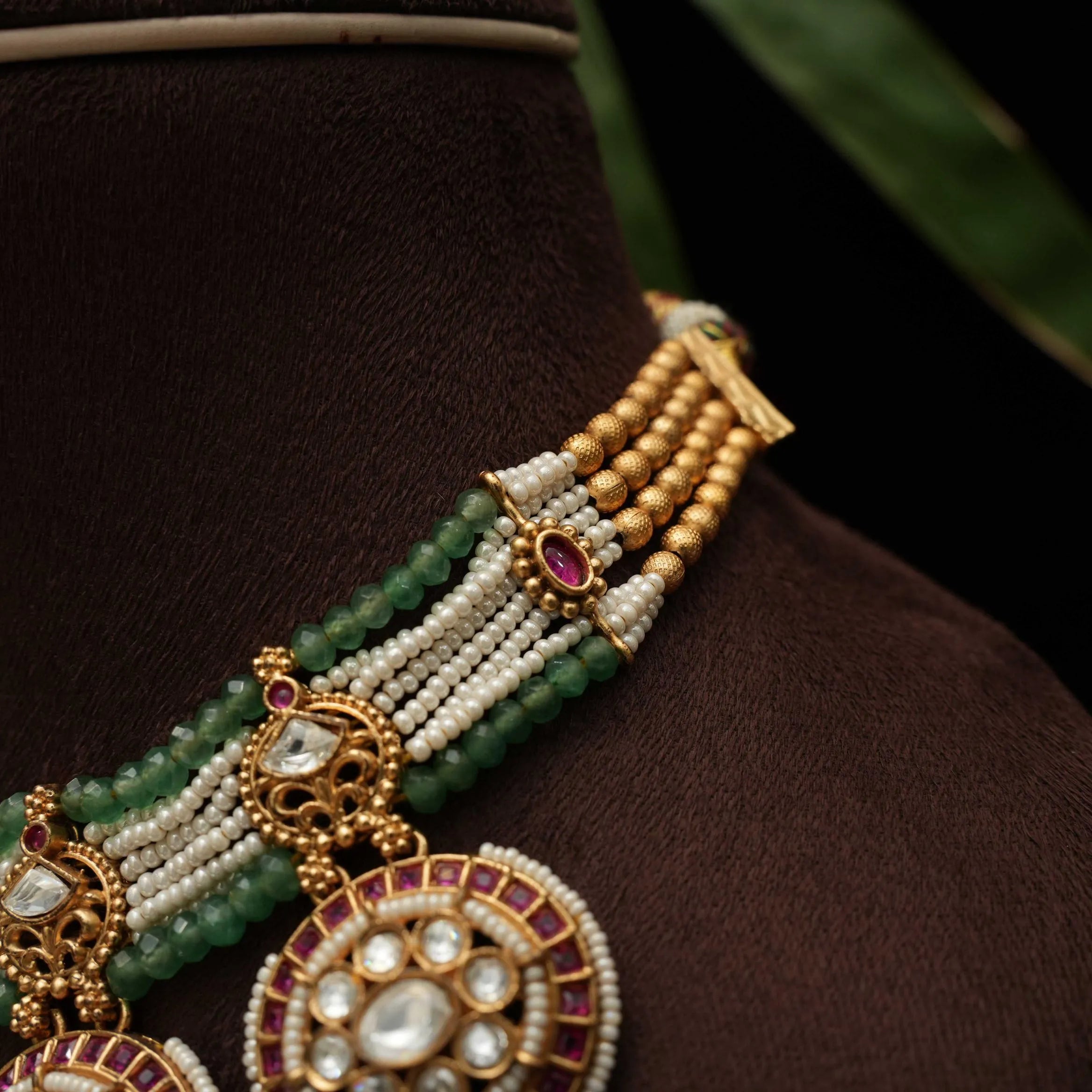 Roopa Pearl Polki Necklace