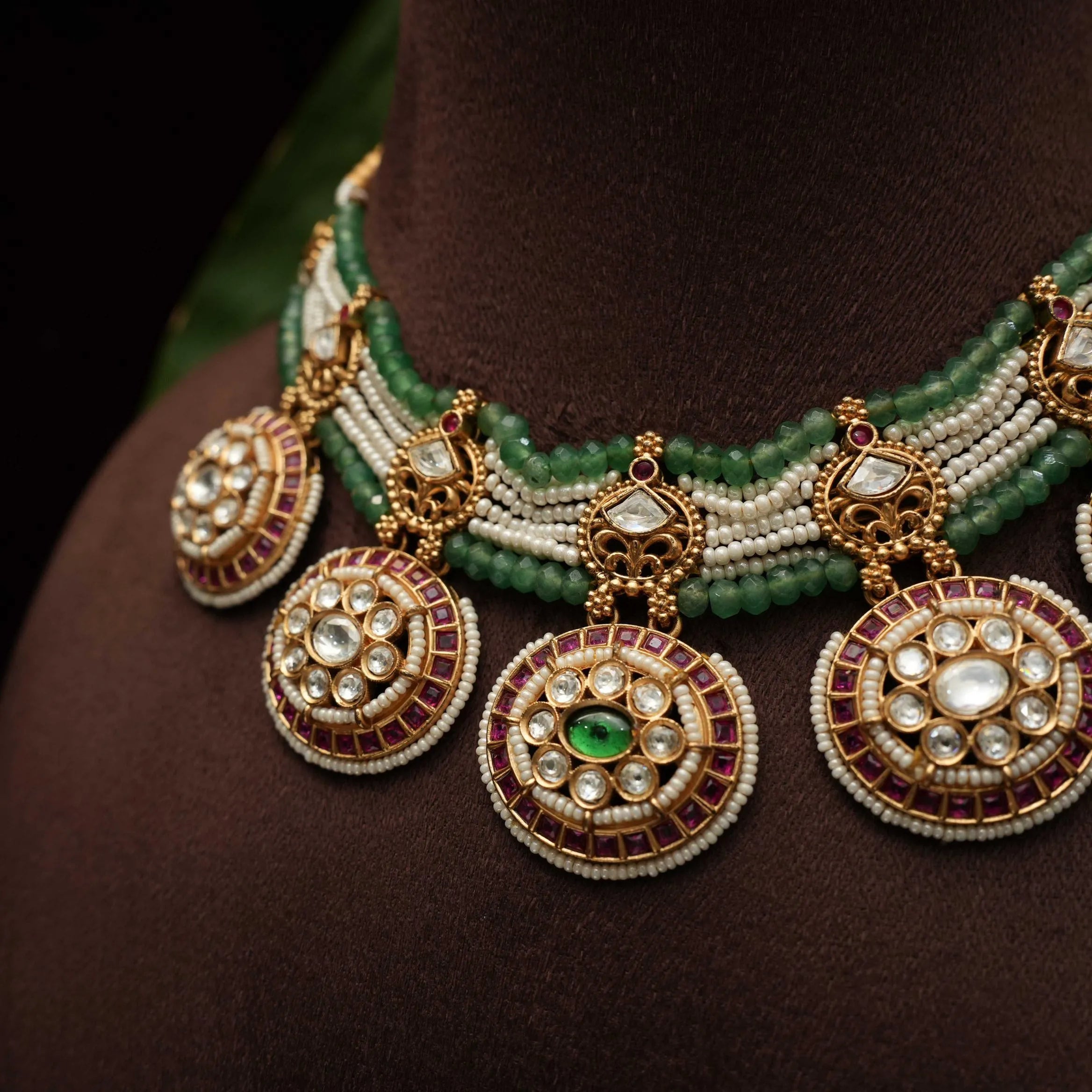 Roopa Pearl Polki Necklace