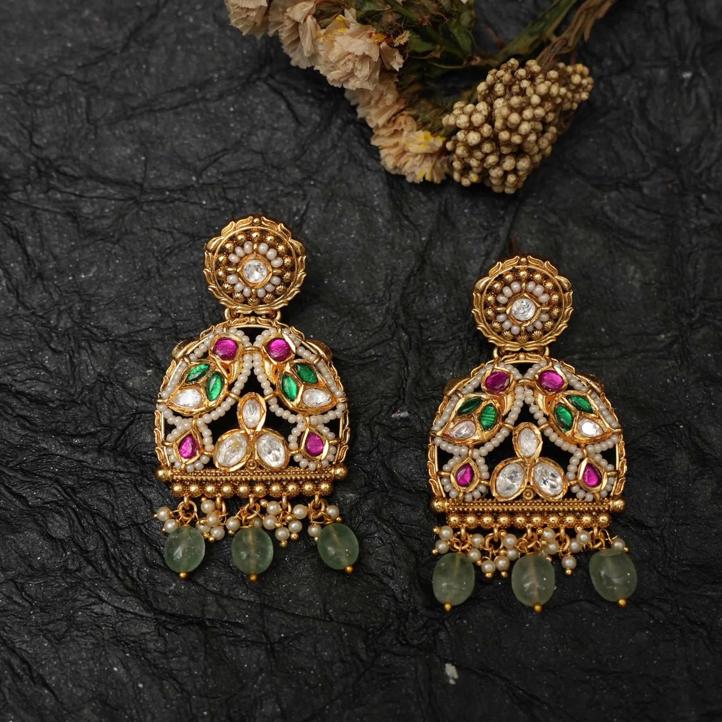 Ruhika Polki Designer Earrings