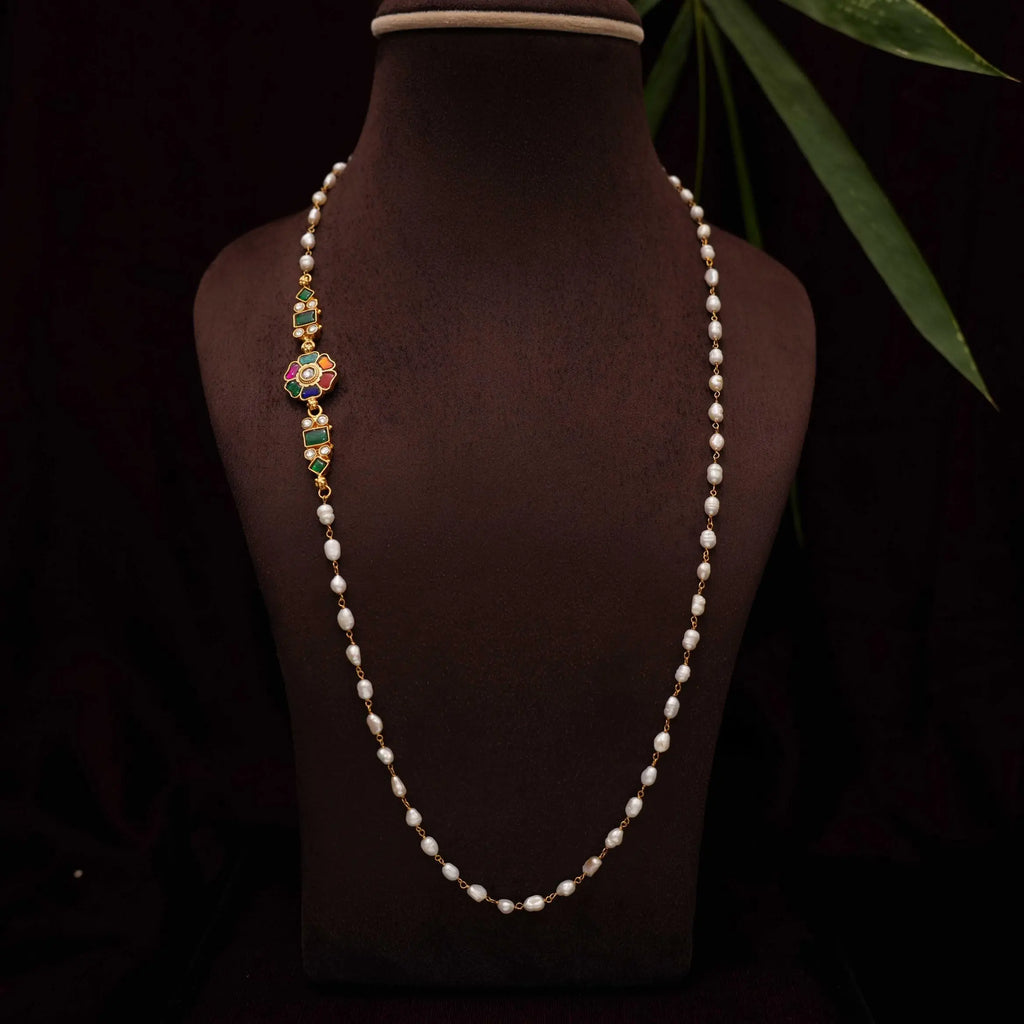 Rusha Silver Mugappu Chain - Nirusha