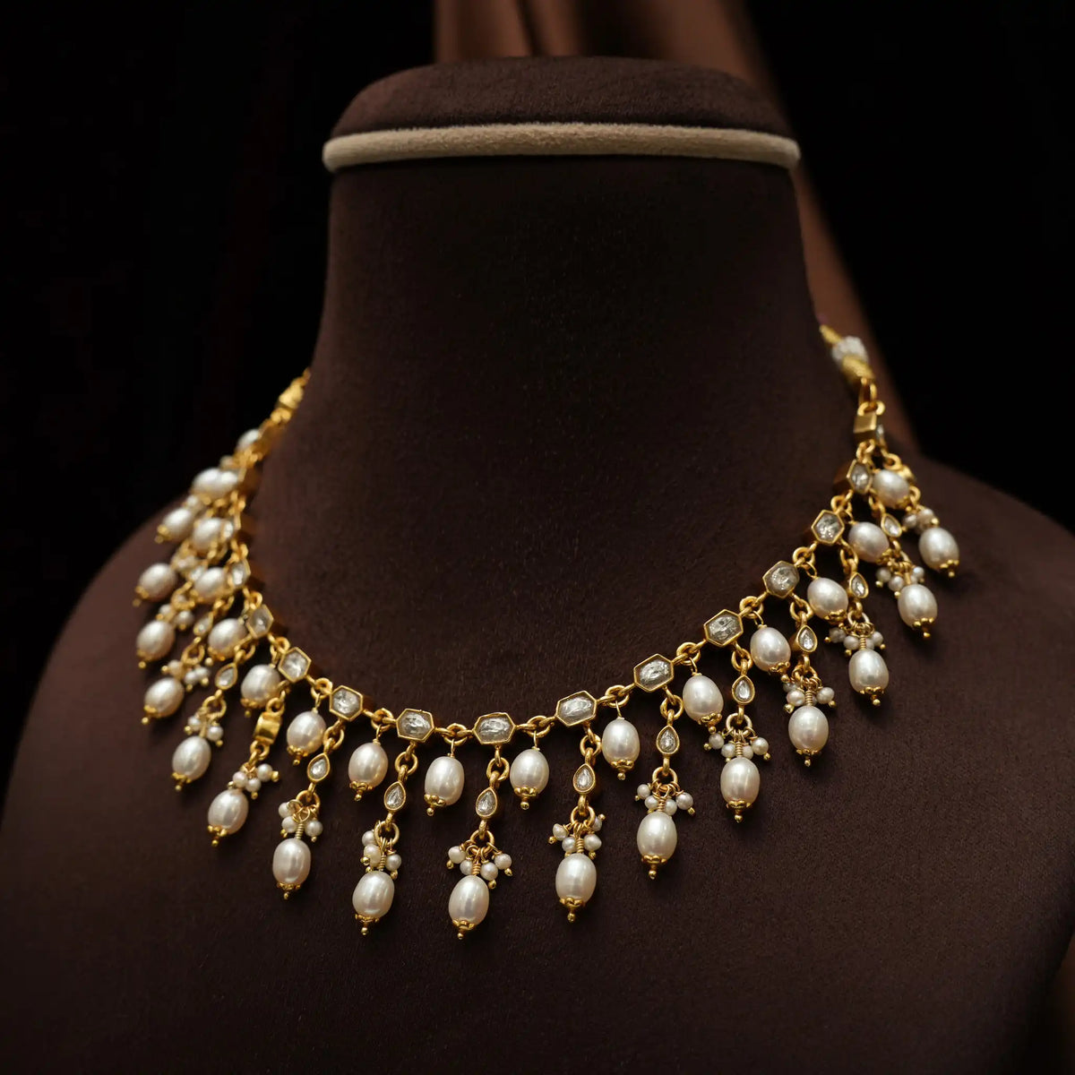 Asmika Silver Reversible Necklace - Red & White