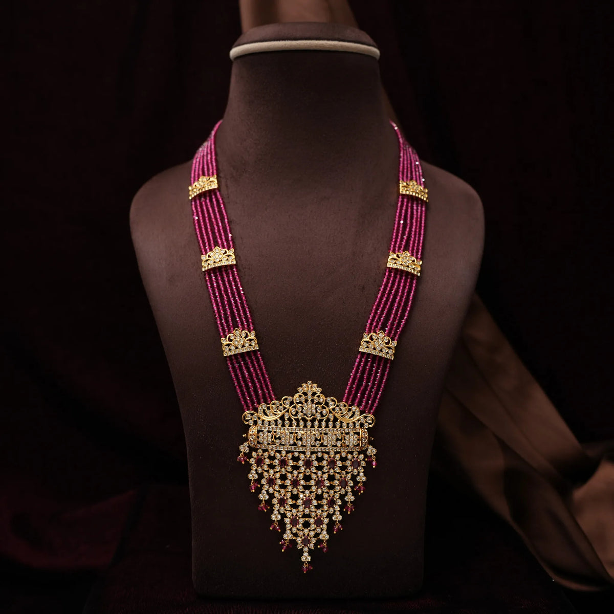 Ayushmati Beaded Necklace - Pink