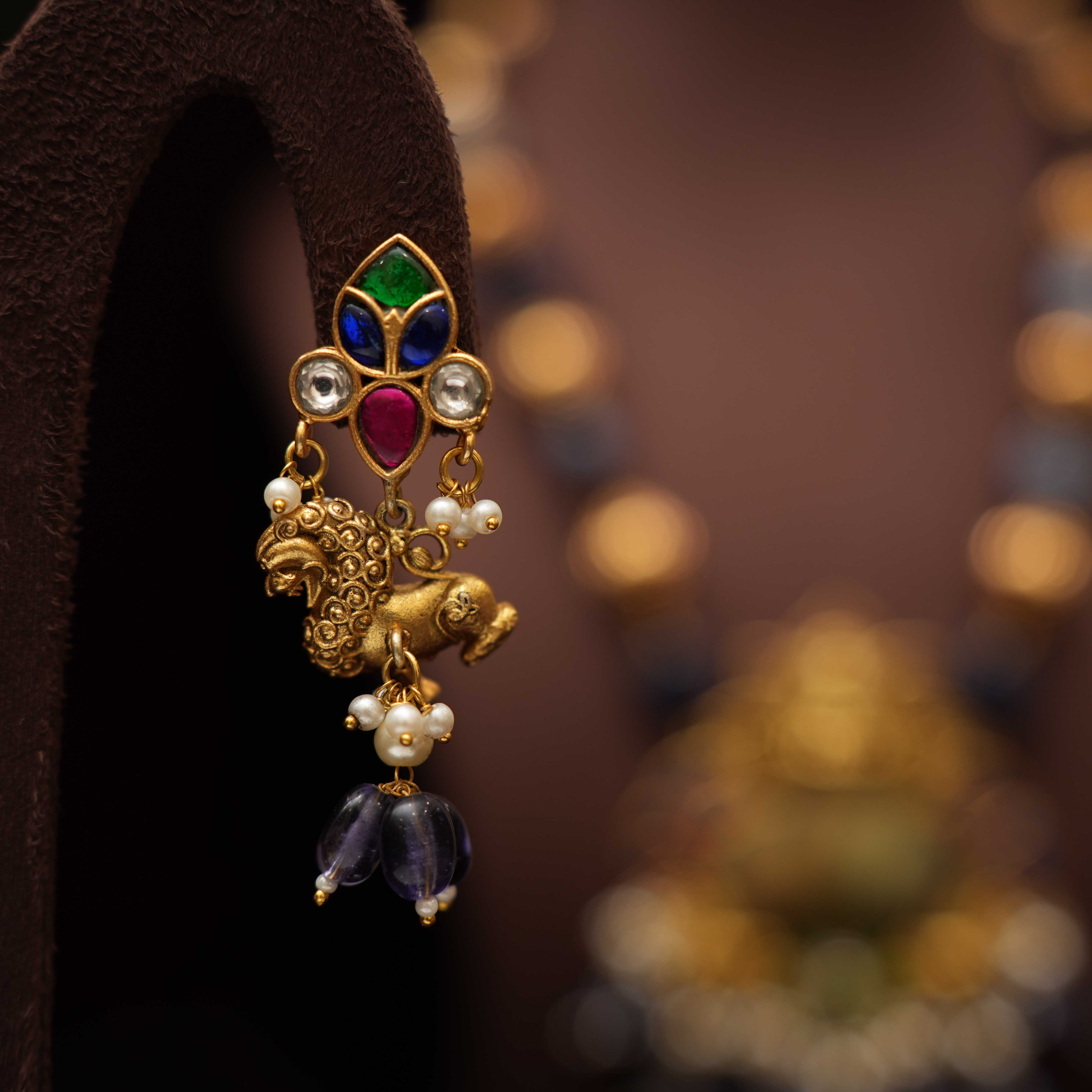 Yaso Beaded Kundan Necklace - Rimli Boutique