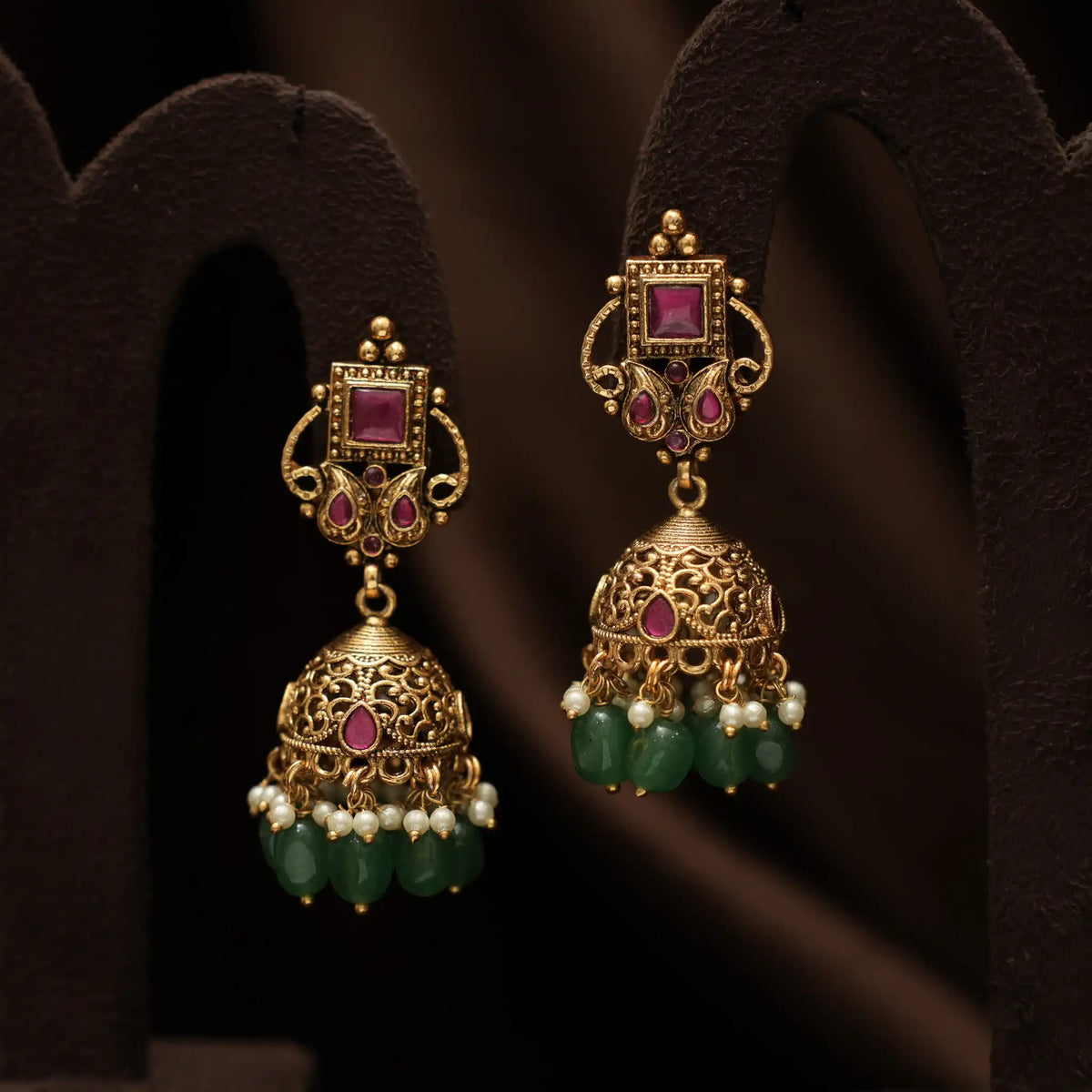 Chandini Antique Necklace - Red