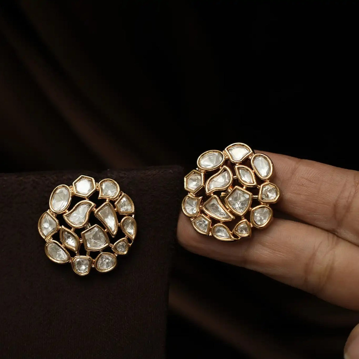 Dhruvi Polki Ear Stud