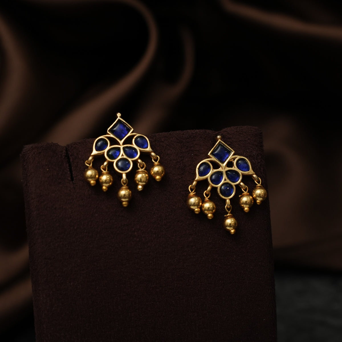 Sirisha Antique Ear Stud - Blue