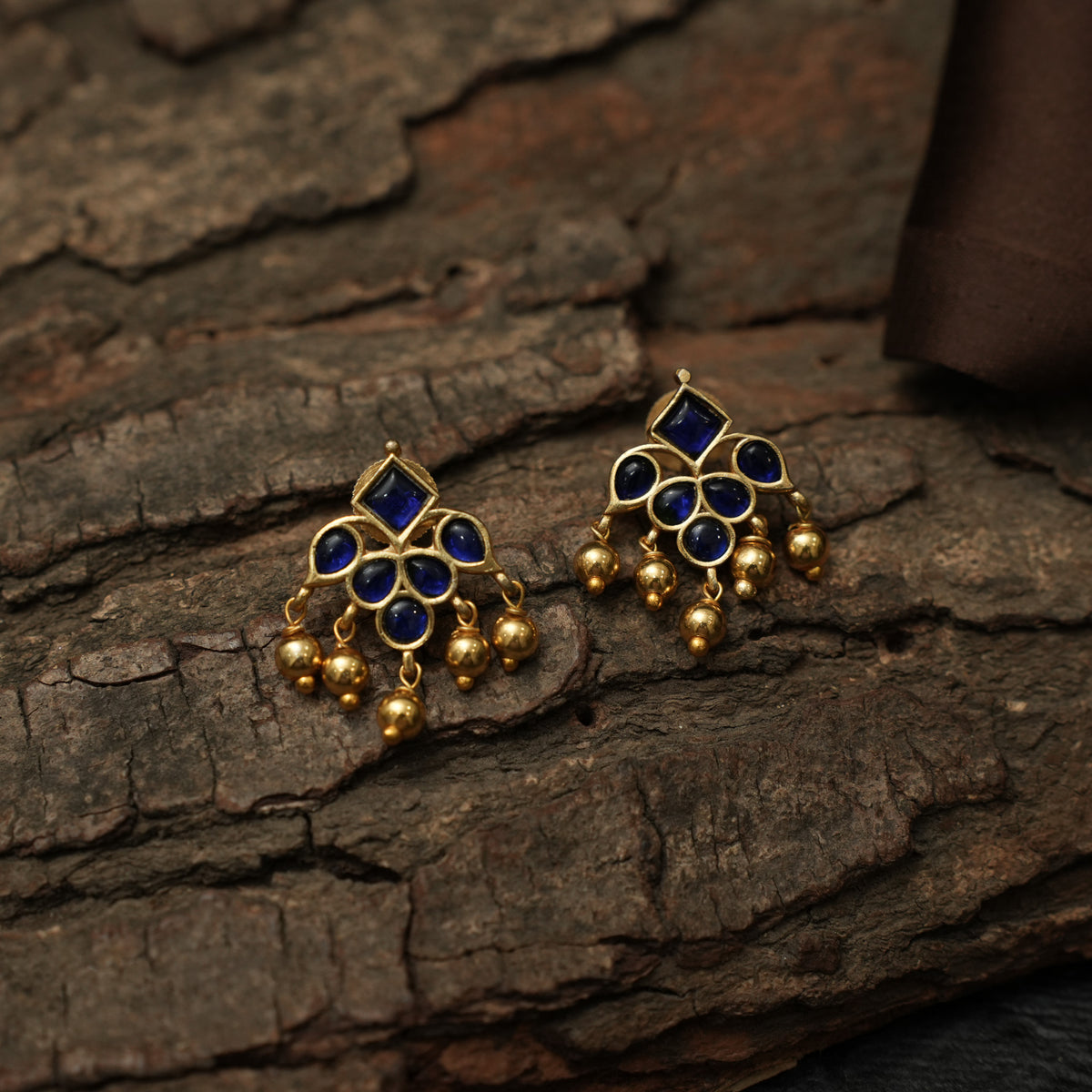 Sirisha Antique Ear Stud - Blue