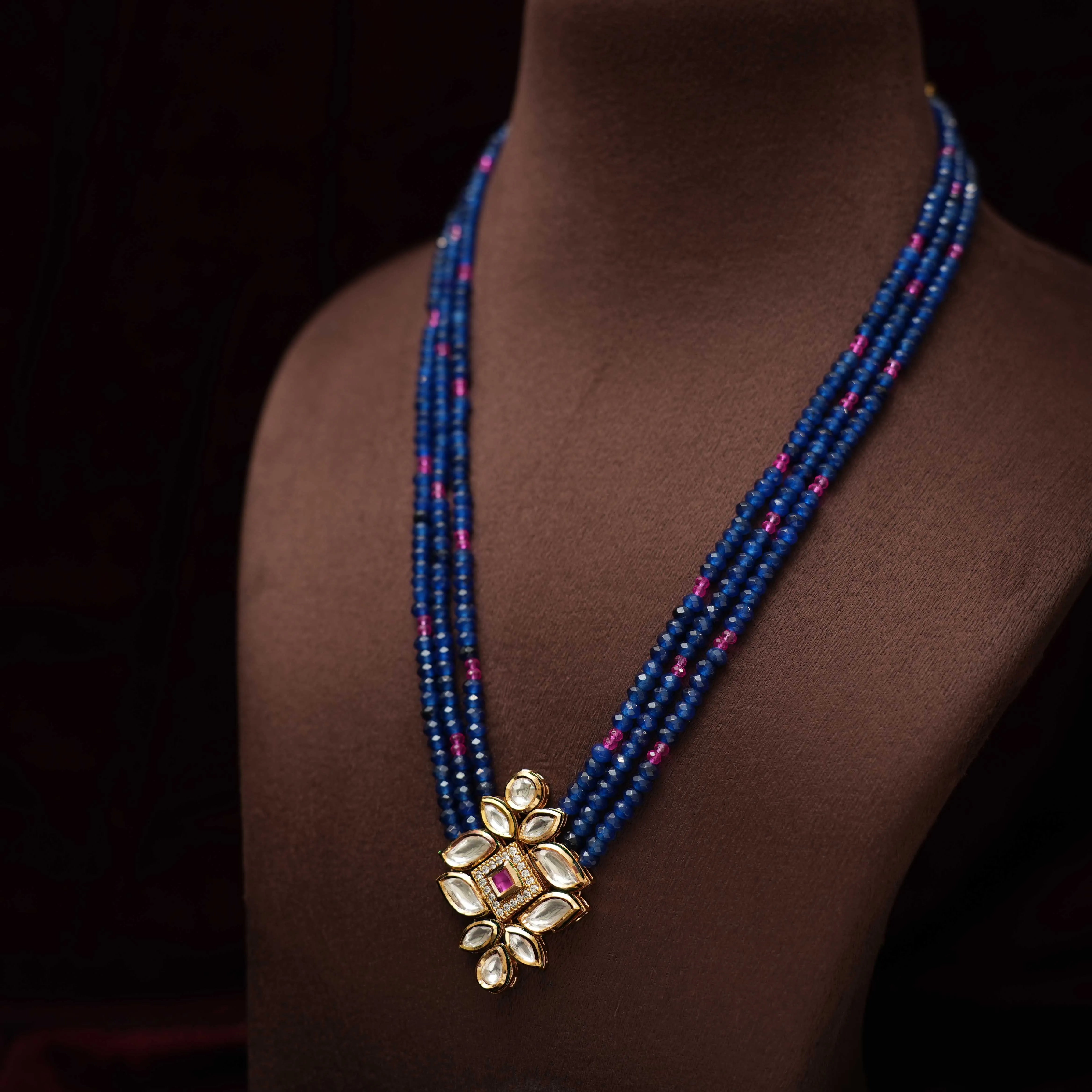 Rishika Kundan Beaded Necklace