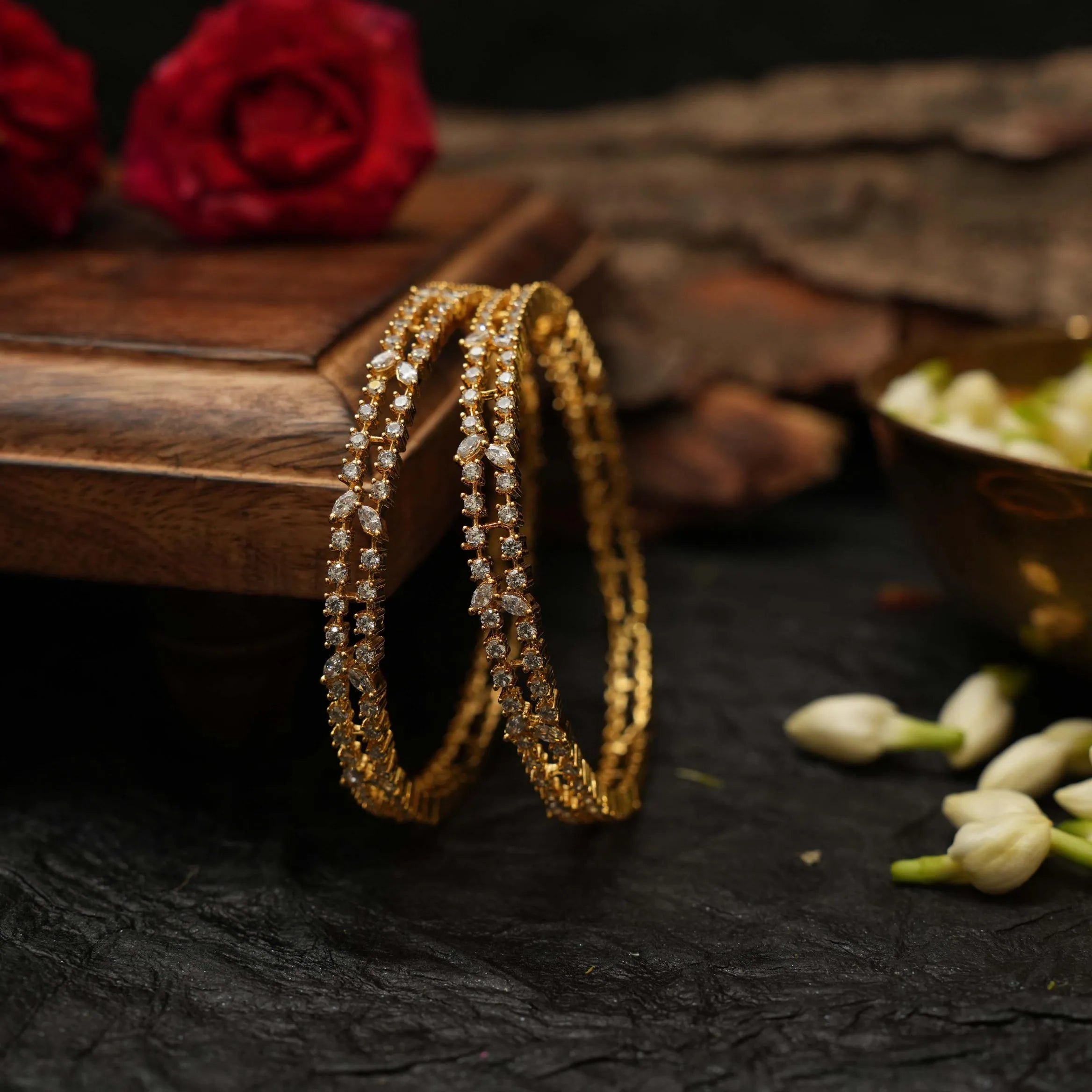 Jasvi Zircon Bangle - Rimli Boutique