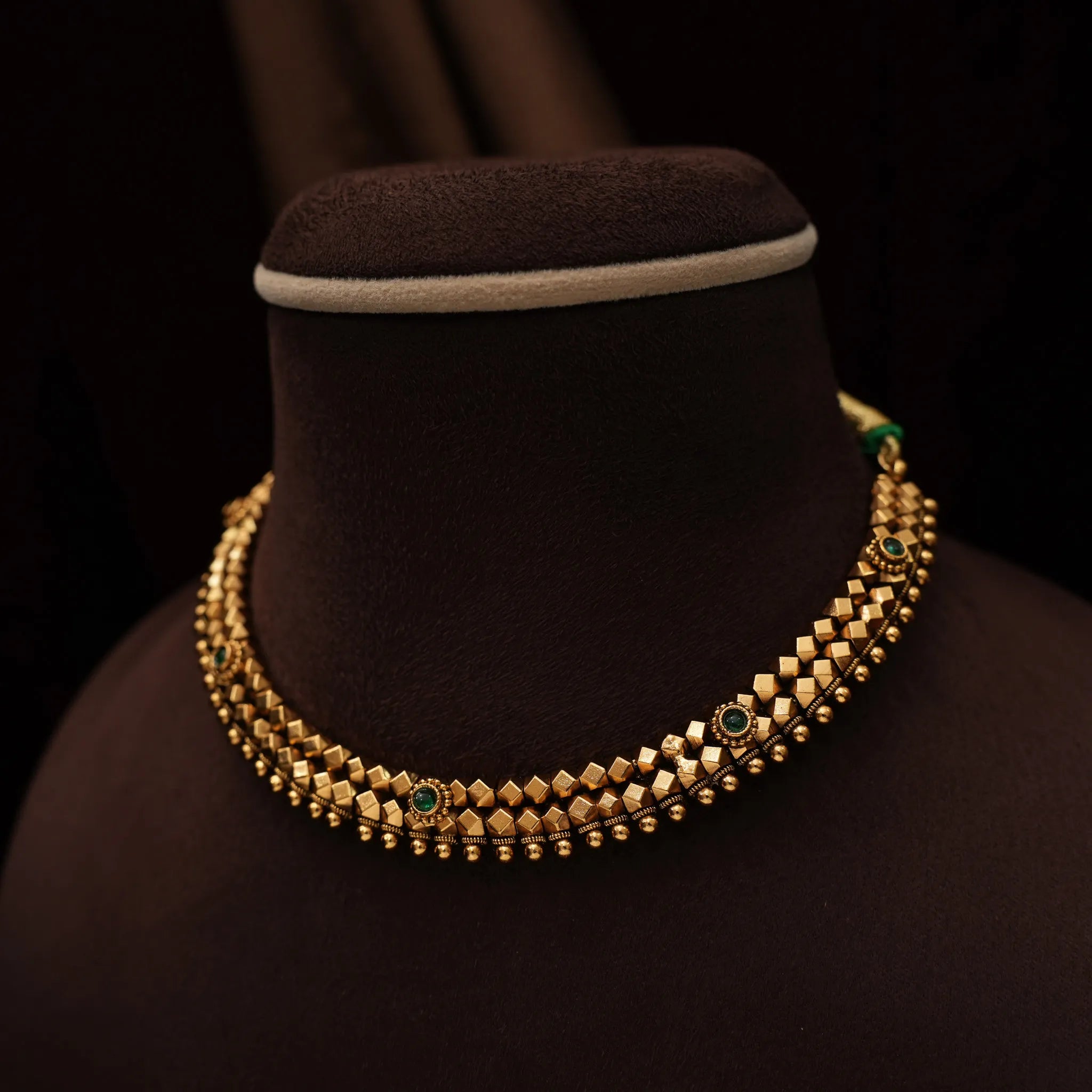 Sachita Antique Choker - Mega Green
