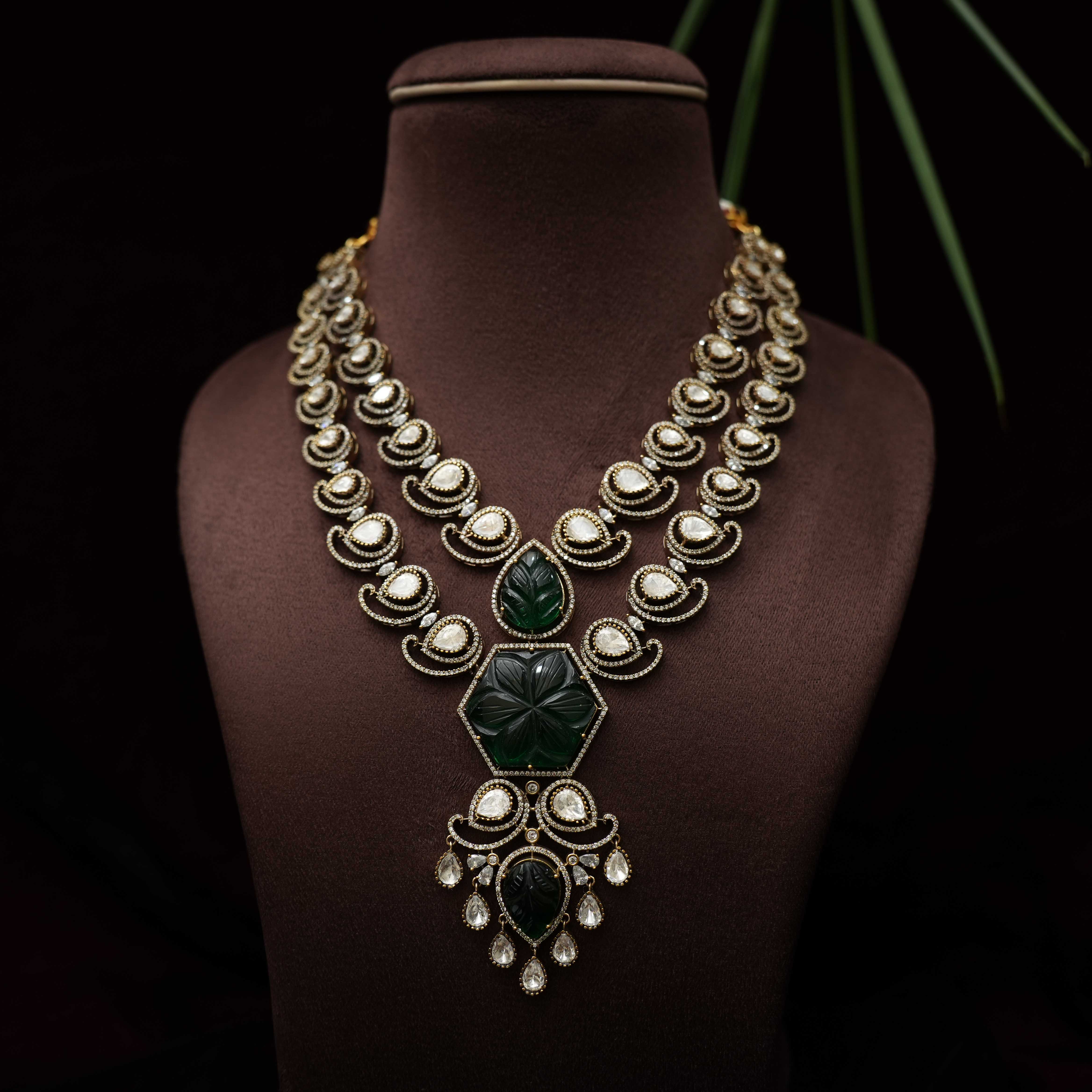 Samantha Kundan Polki Statement Necklace - Rimli Boutique