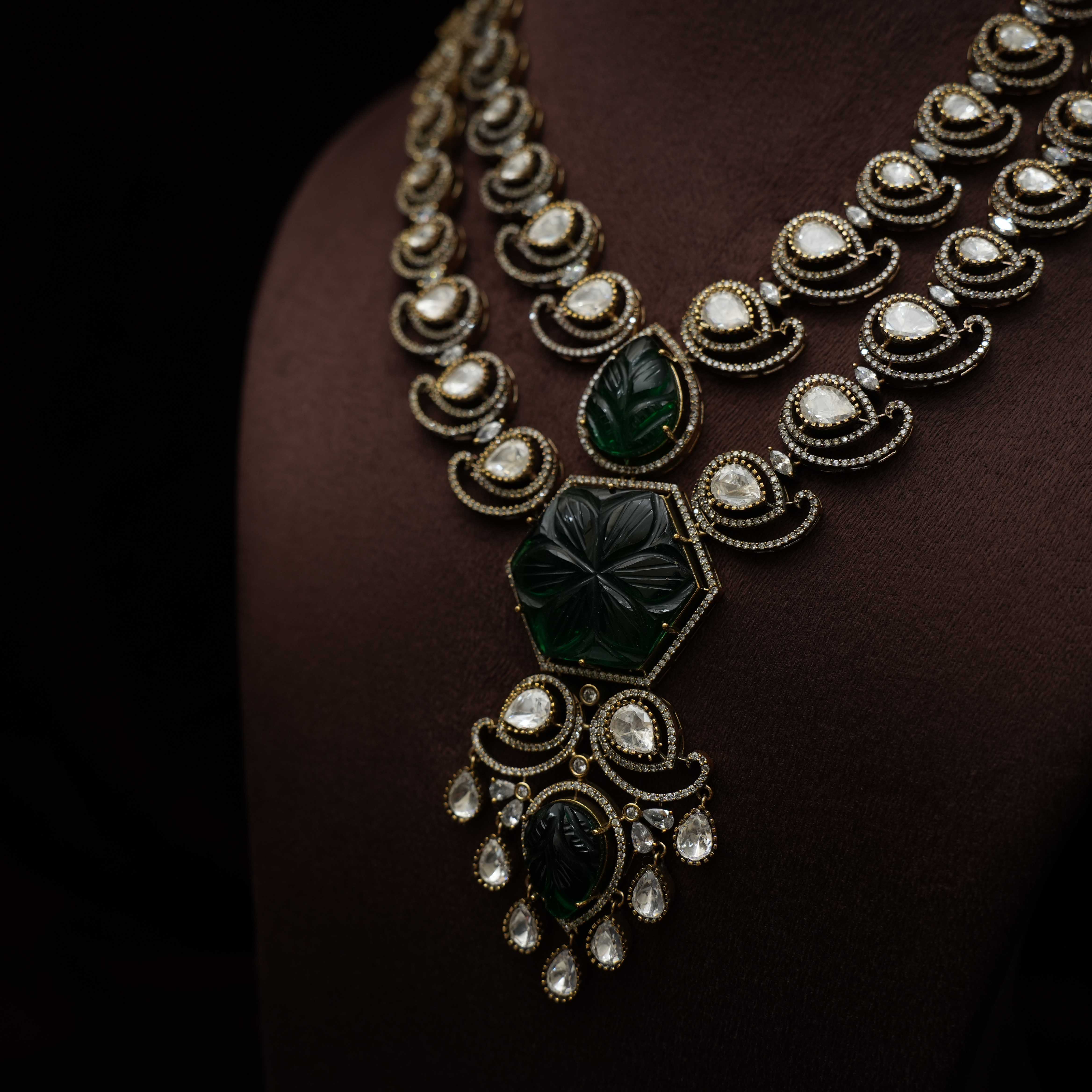 Samantha Kundan Polki Statement Necklace - Rimli Boutique