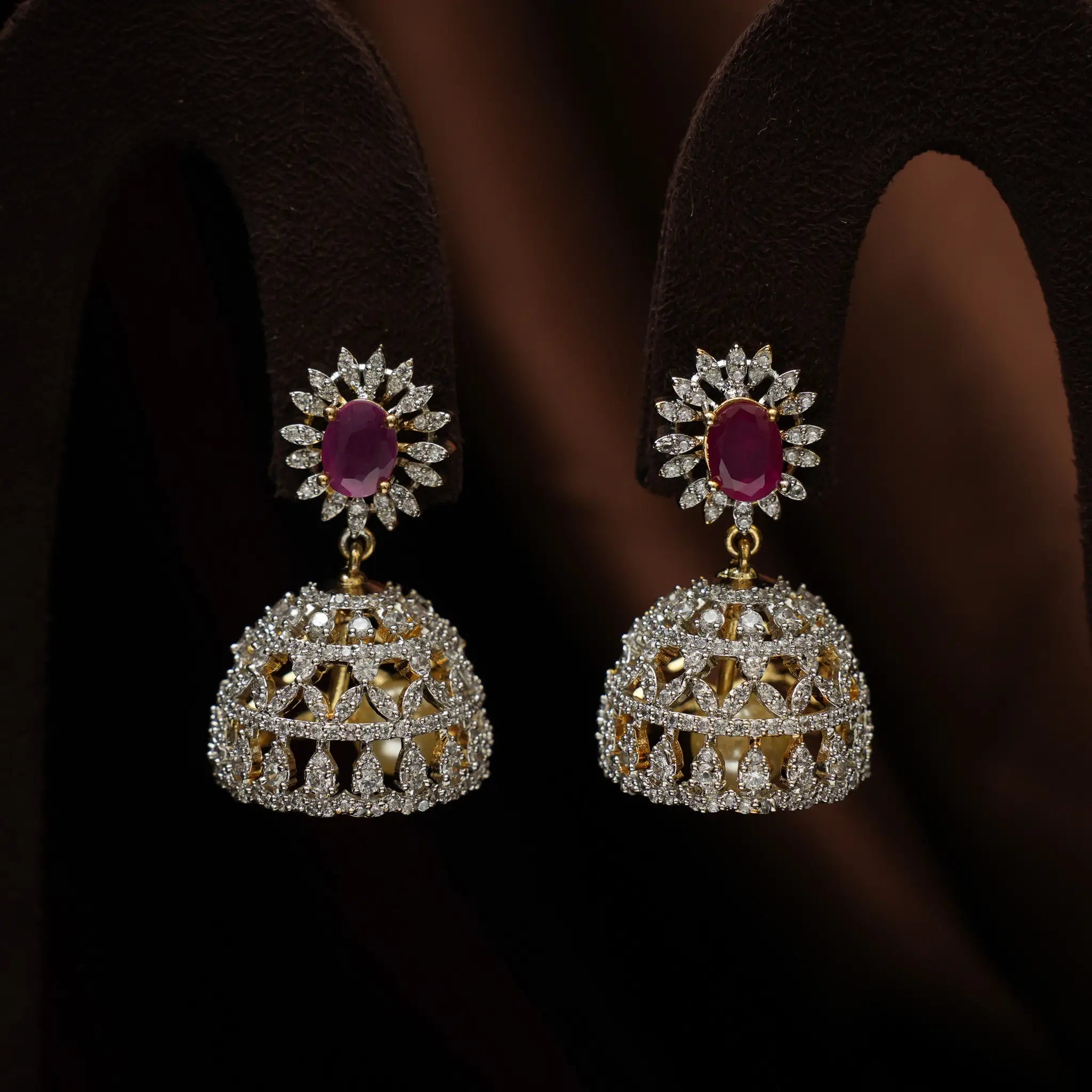 Saanviya Zircon Necklace - Ruby