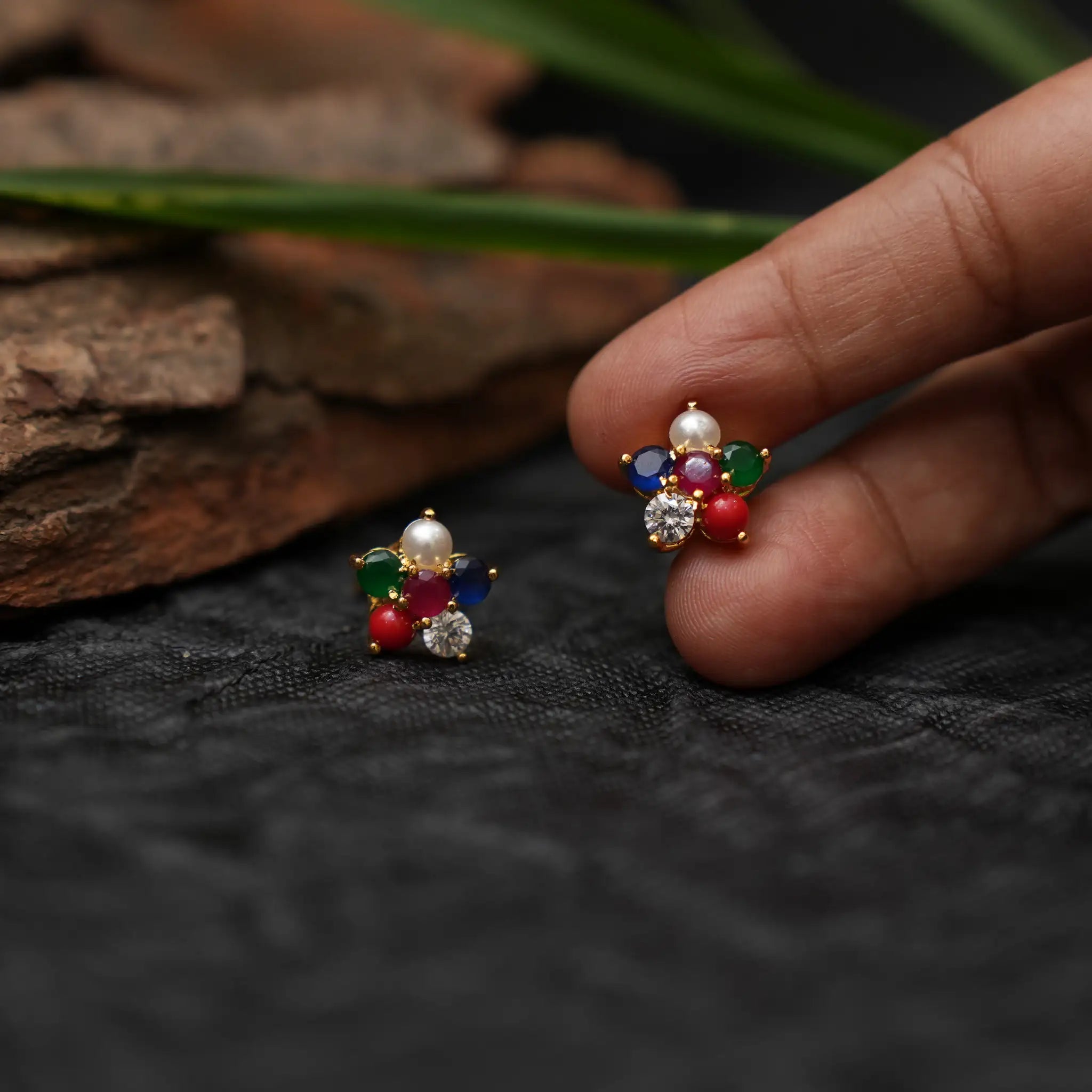Sage Zircon Ear Stud