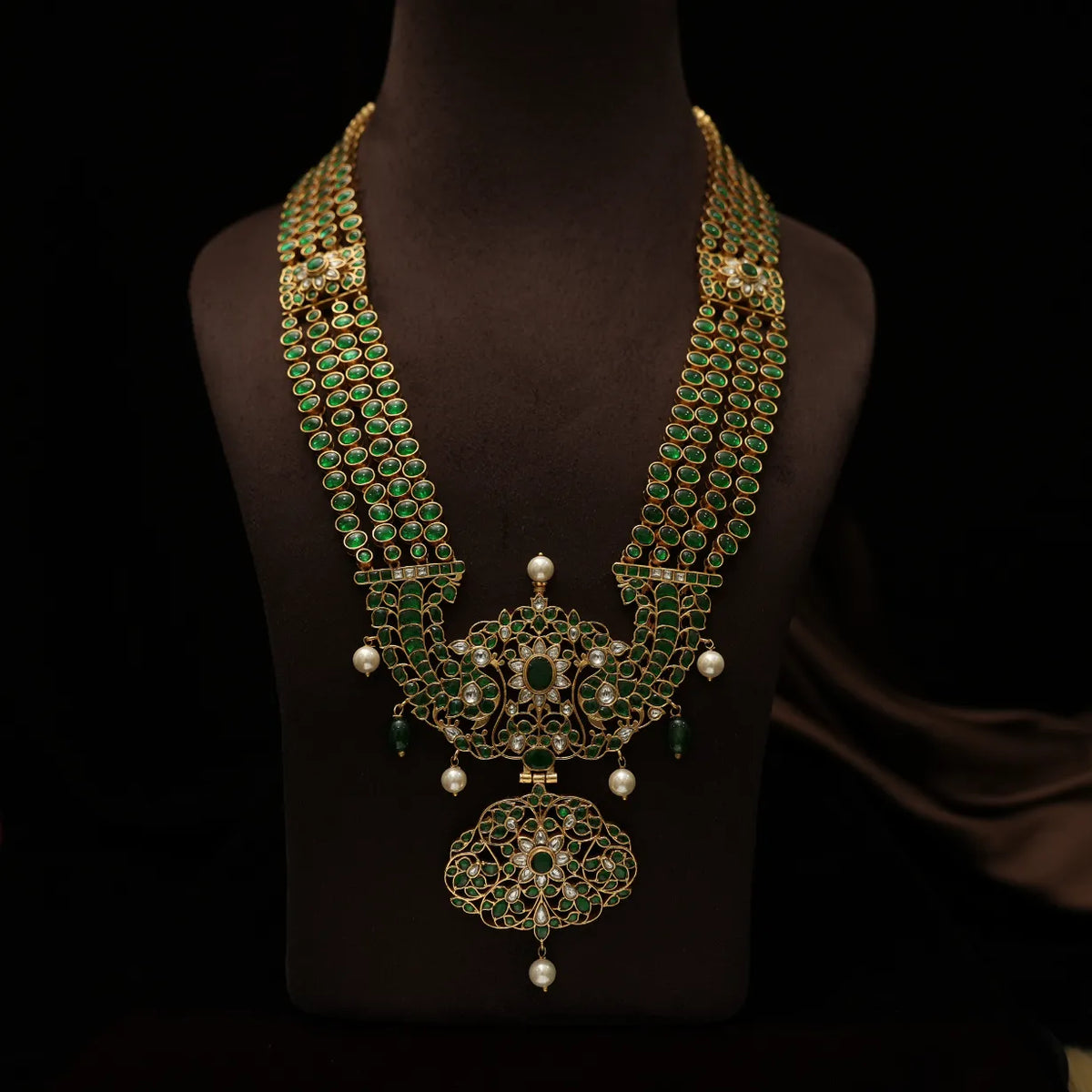 Sahasra Antique Statement Necklace - Green