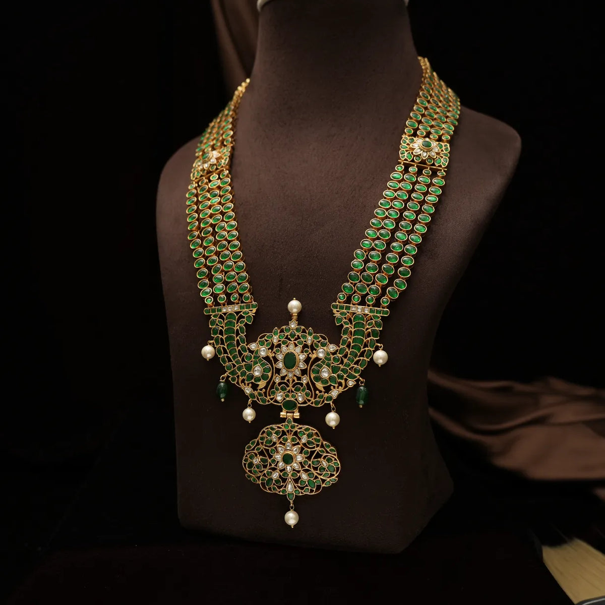 Sahasra Antique Statement Necklace - Green