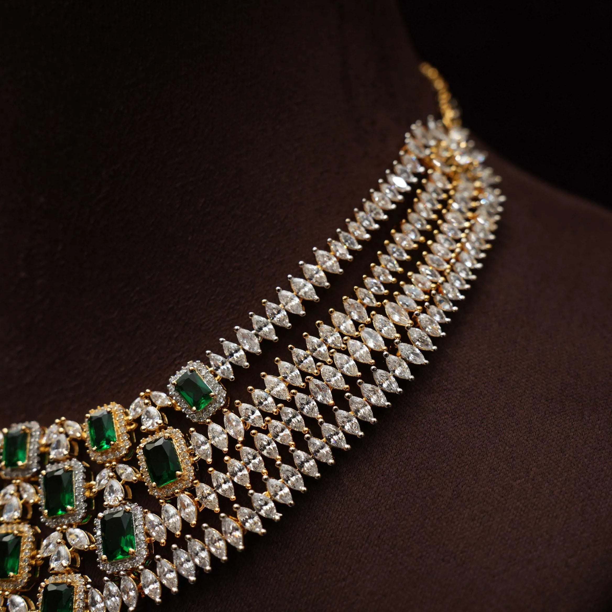 Sahinta Zircon Necklace - Green
