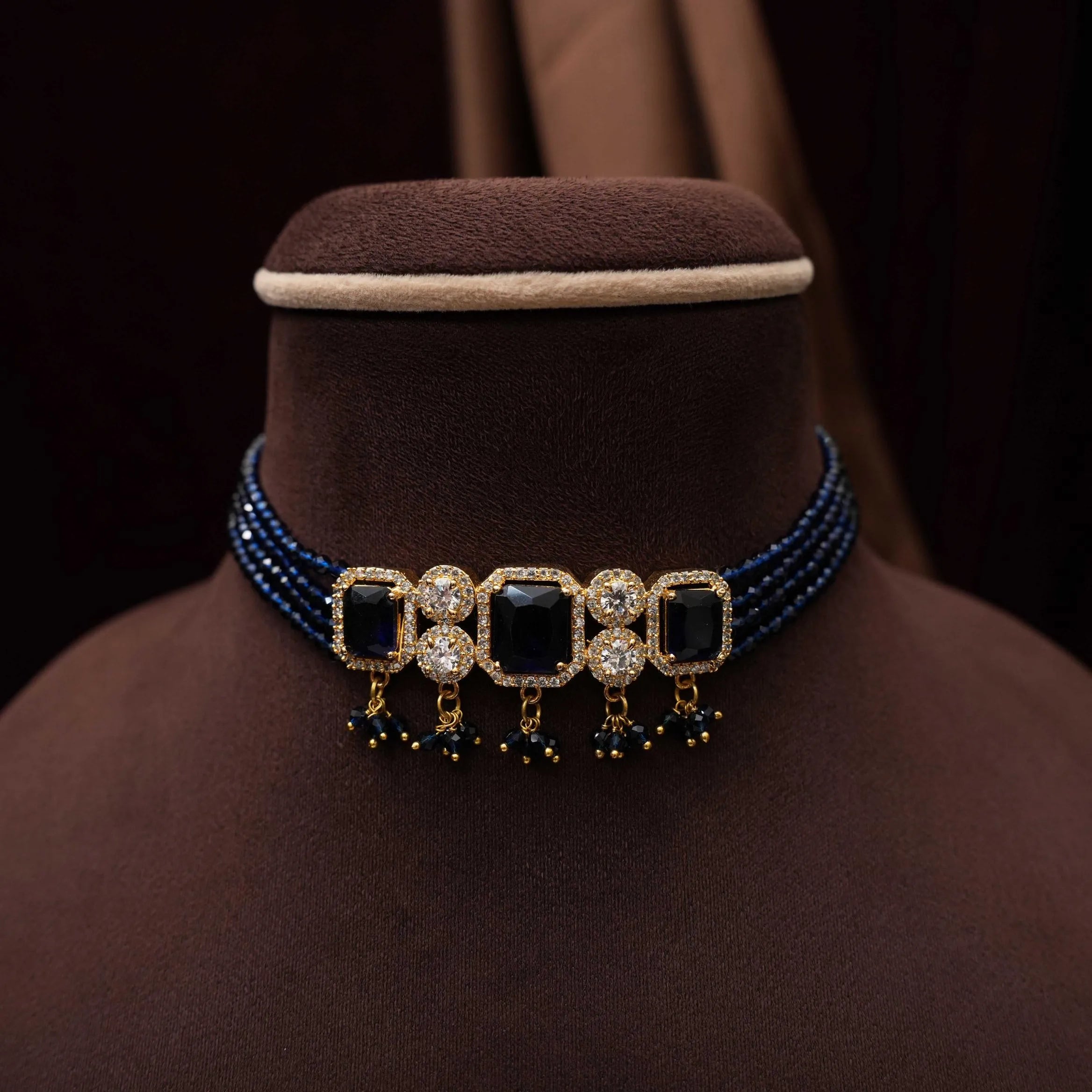 Sakti Beaded Choker - Blue