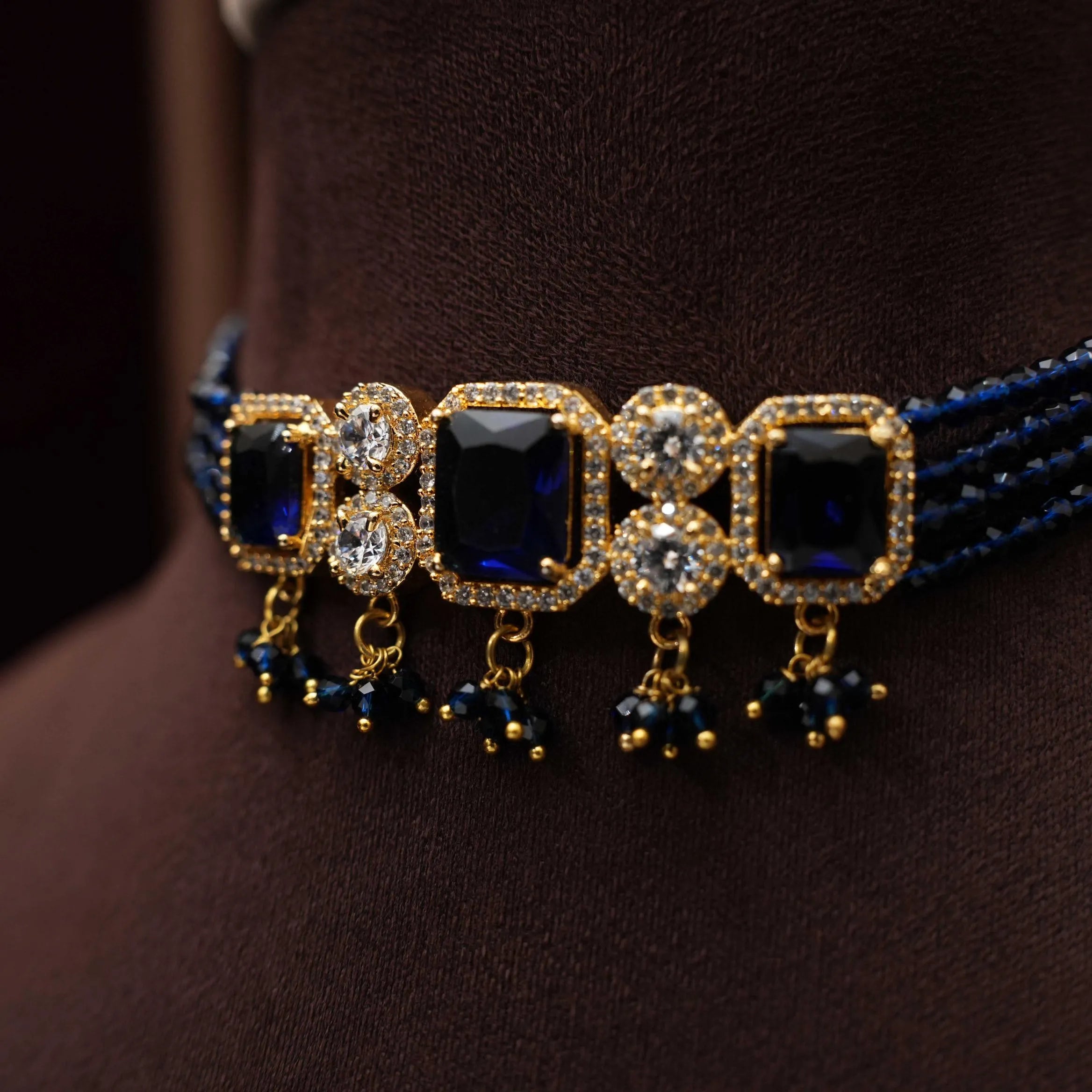 Sakti Beaded Choker - Blue