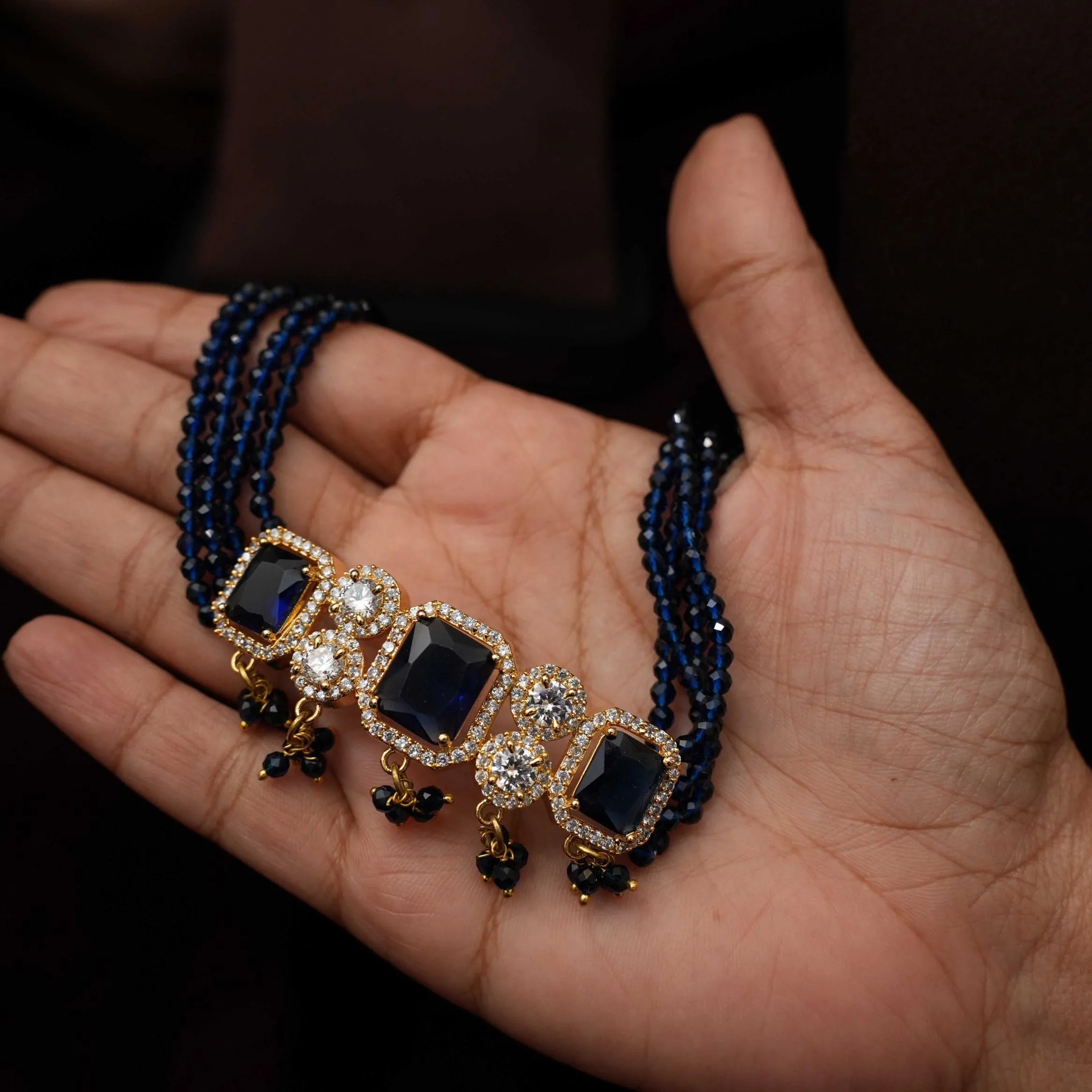 Sakti Beaded Choker - Blue